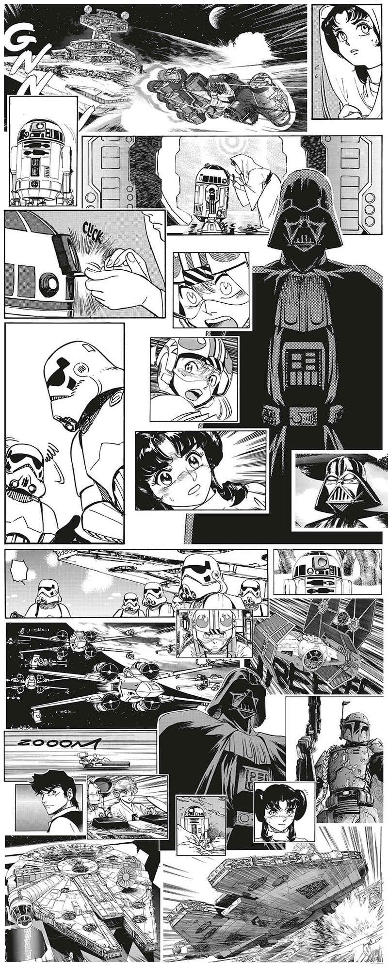 Komar Fototapete Vlies Fototapete - Star Wars Manga Madness - Größe 100 x 250 cm, glatt, bedruckt, (Packung, 1 St)
