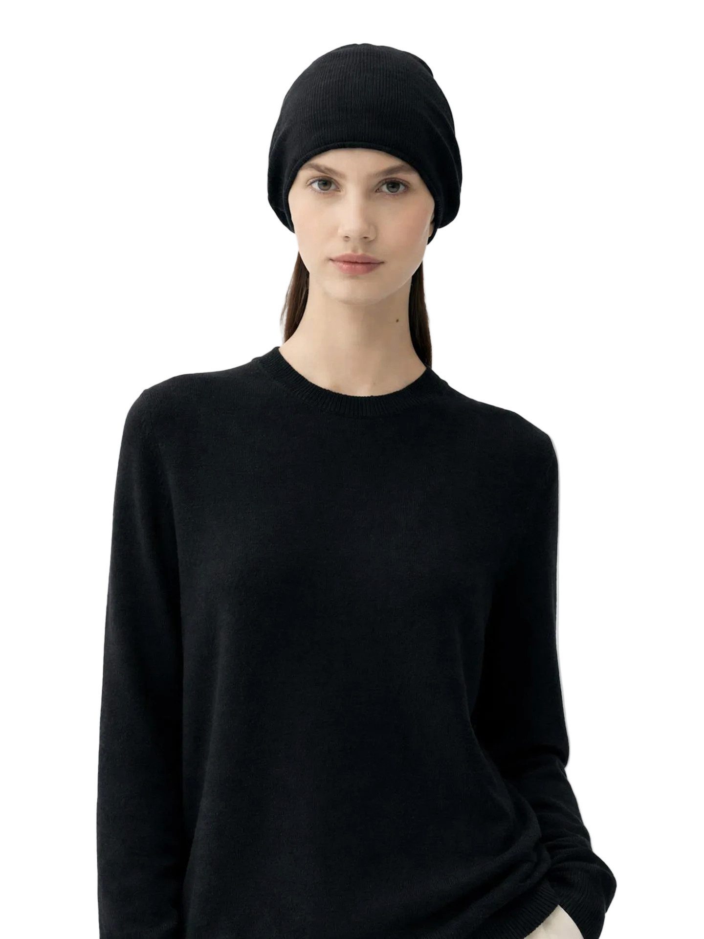 Rundhalspullover 99€ Kaschmir-Set aus Pullover und Mütze