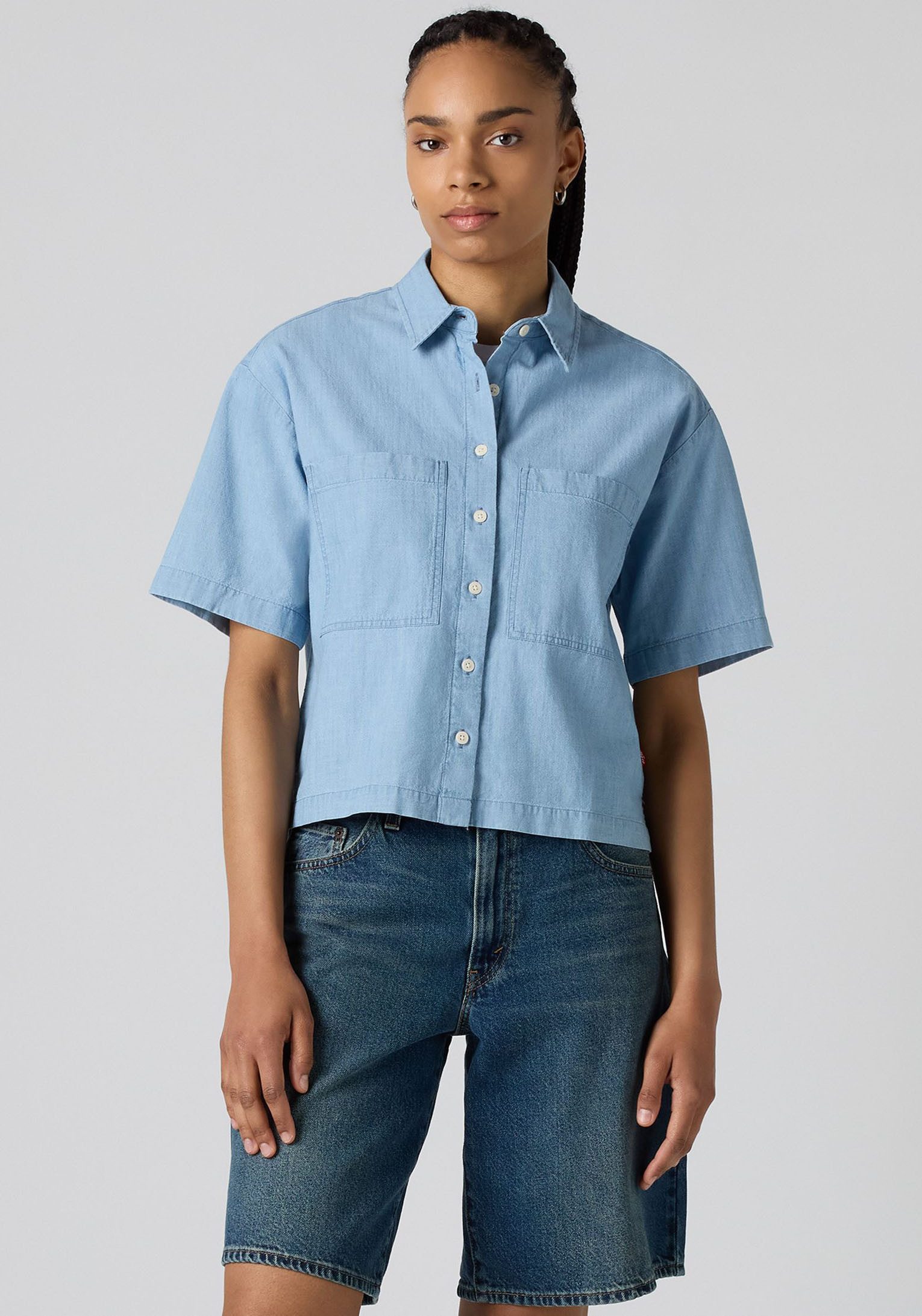 Levi's® Hemdbluse HARLIE SS CROPPED SHIRT mit Taschen