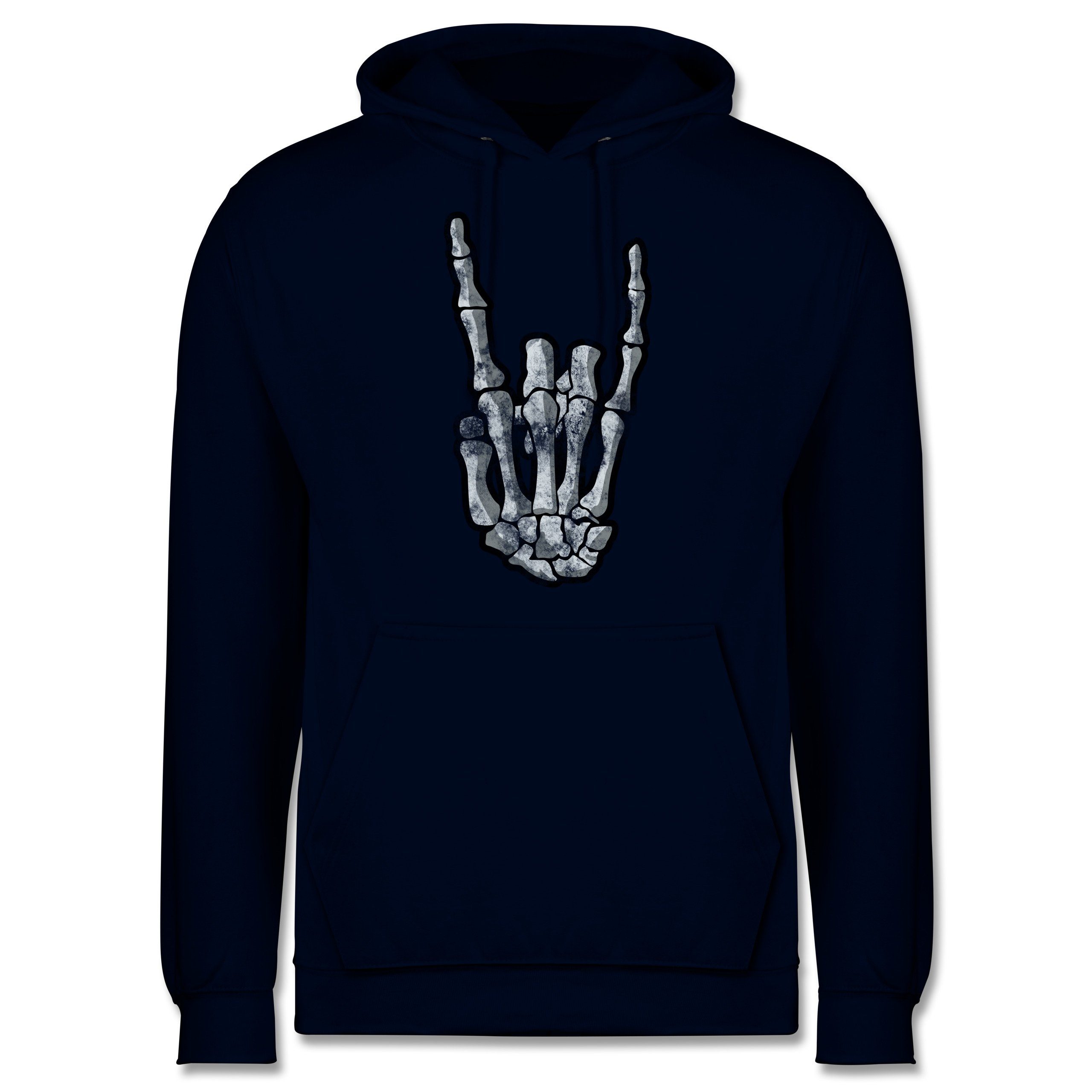 Shirtracer Hoodie »Metal Horns Skelett Hand - Metal - Männer Premium Kapuzenpullover - Pullover ...