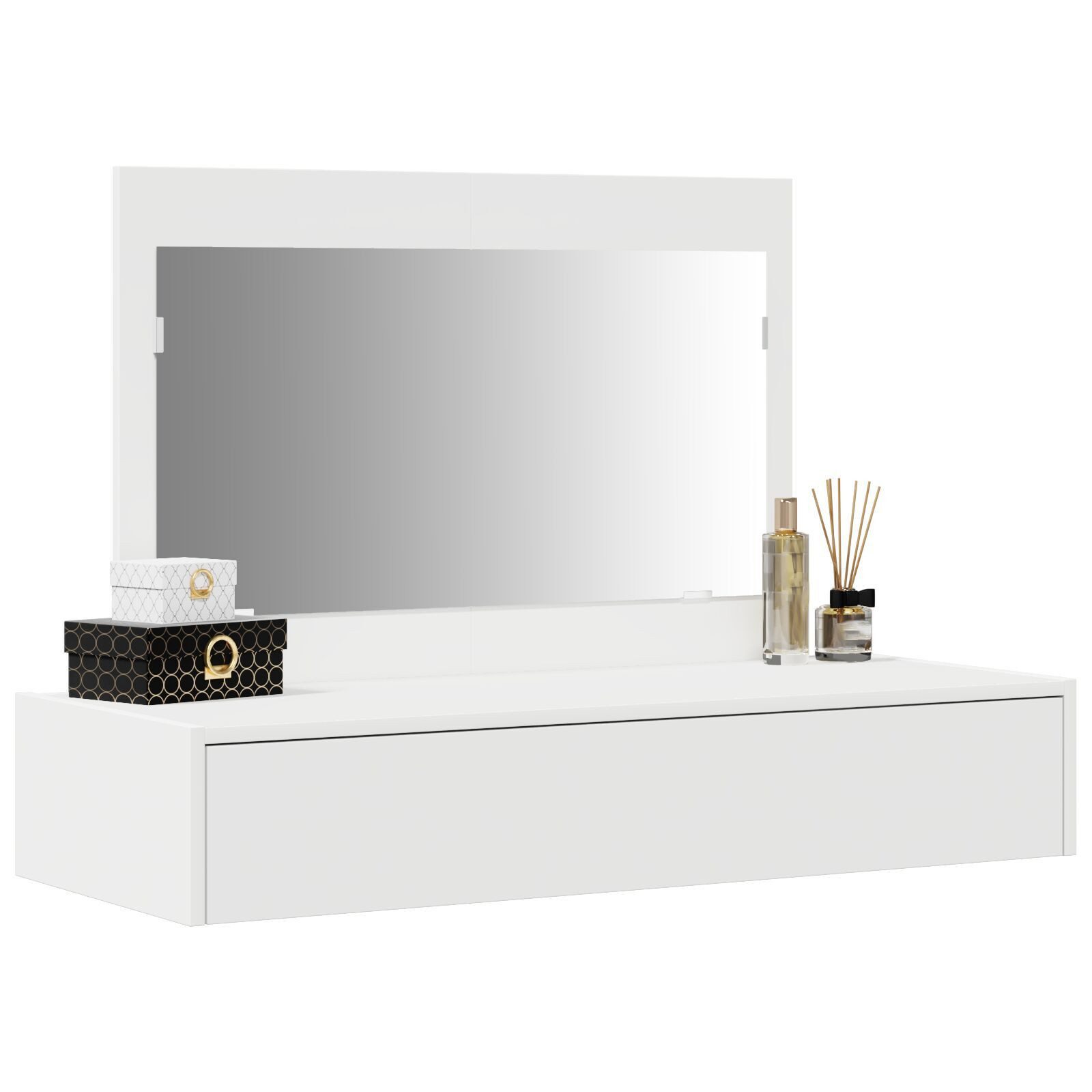 vidaXL Schminktisch Schminktisch Wandmontage Weiß 100x40x70 günstig online kaufen