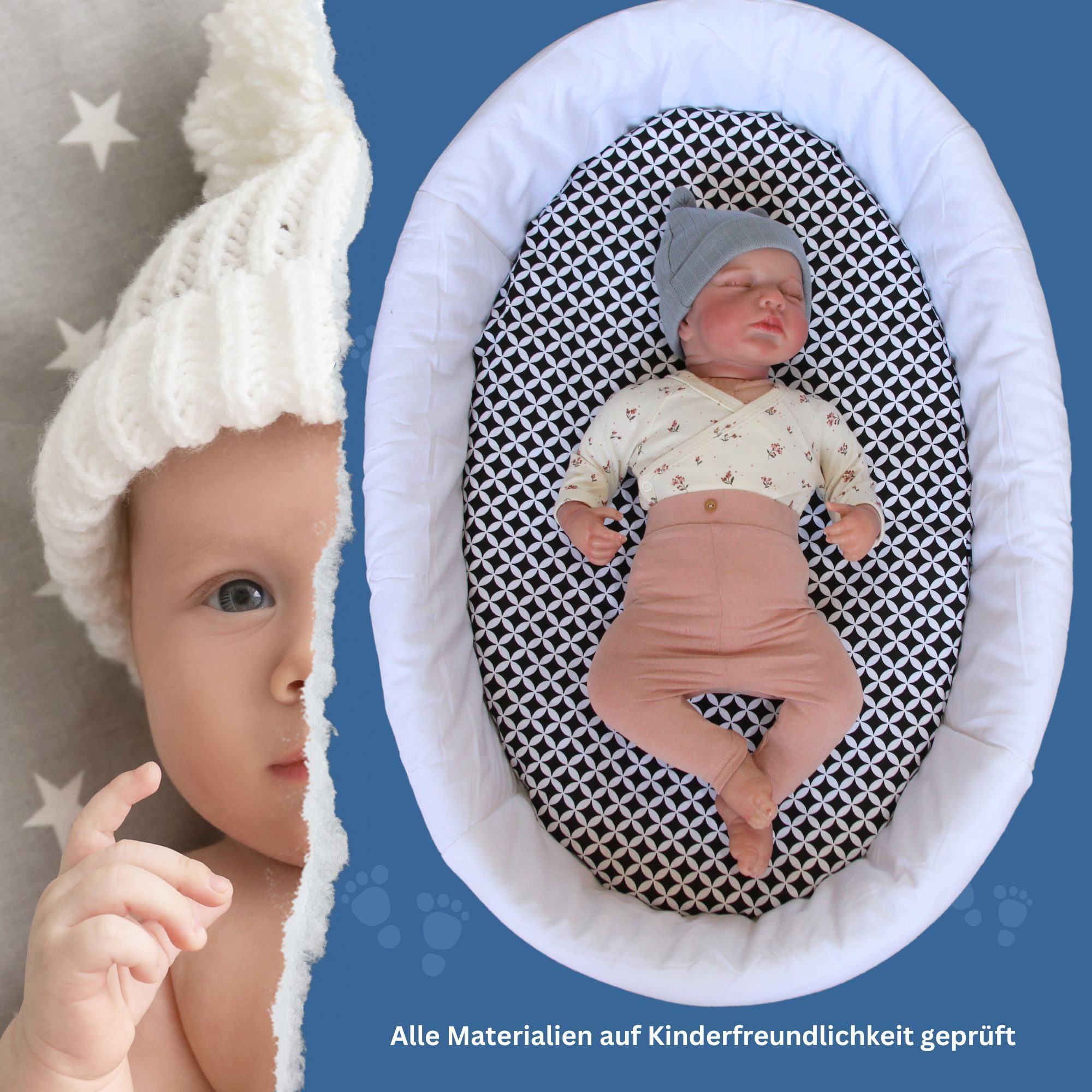BabyLux Spannbettlaken BABYLUX Spannbettlaken Kinderwagen Baby Spannbetttuch Wiege Bettlaken, 107. Marokko Schwarz