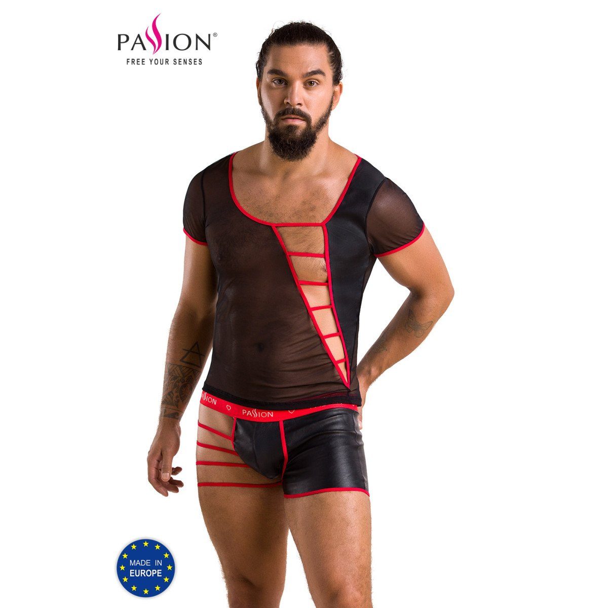 Passion Menswear Body PM 055 MARK Set black - (L/XL,S/M,XXL)
