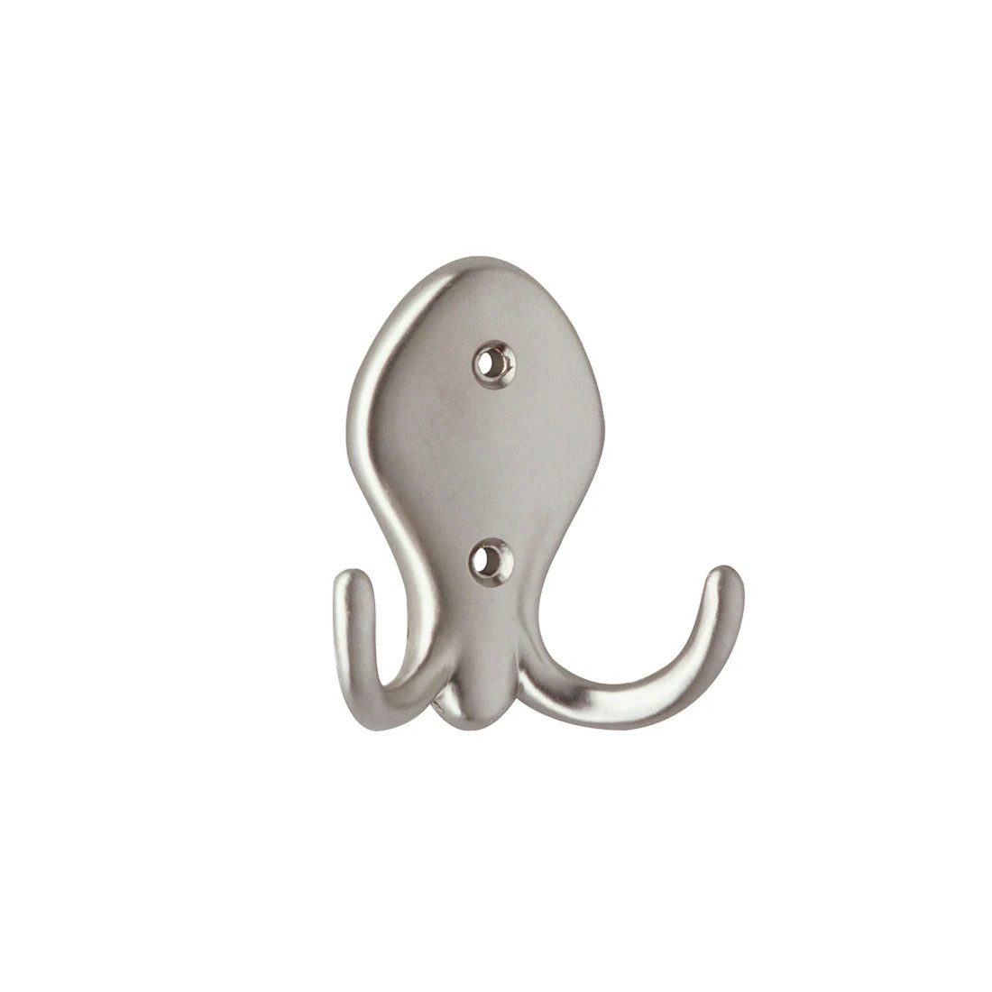 Jürgen Schwerter Hakendesign Kleiderhaken Retro-Design, Nickel-Optik, Zinkdruckguss - Garderobenhaken