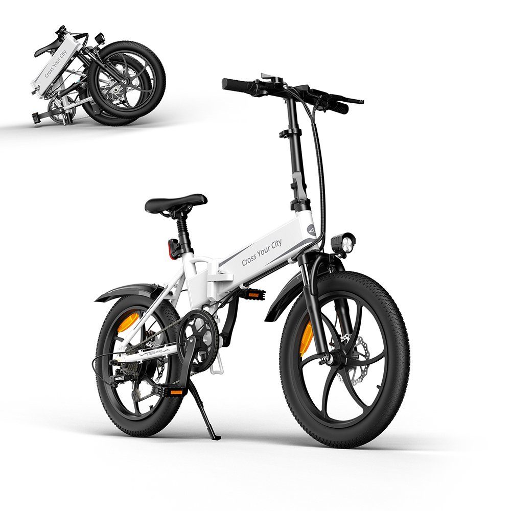 ADO E-Bike 20 Zoll Pedelec E-Faltrad Elektrofahrrad Shimano, 7 Gang  Shimano, Kugelschaltung, heckmotor, ebike Damen/Herren, 250W StVZO