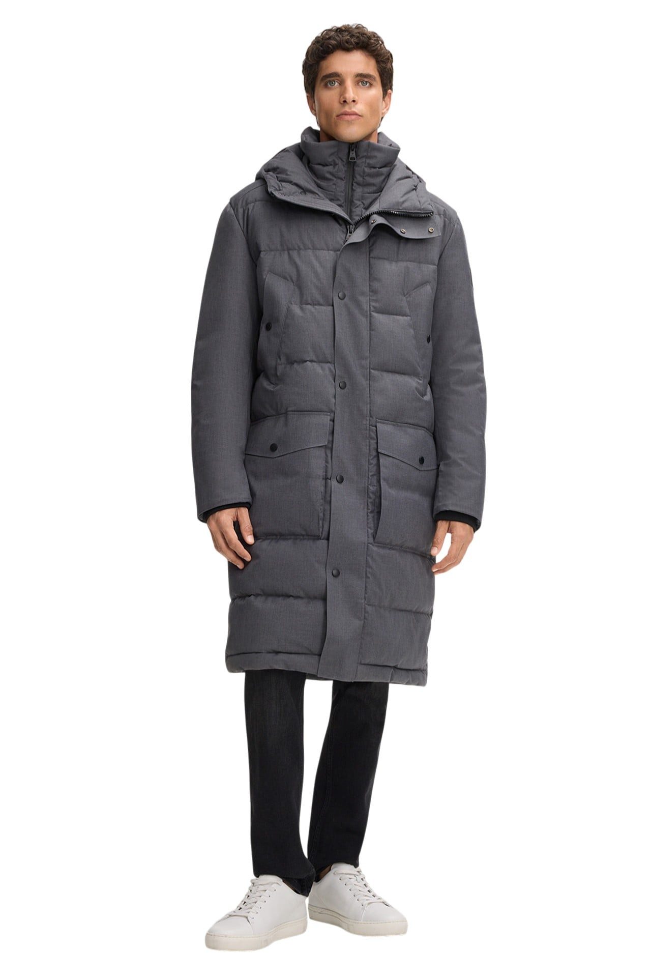 Strellson Wintermantel Crasher Fused (Steppmantel, wind- und wasserabweisend) grau Herren