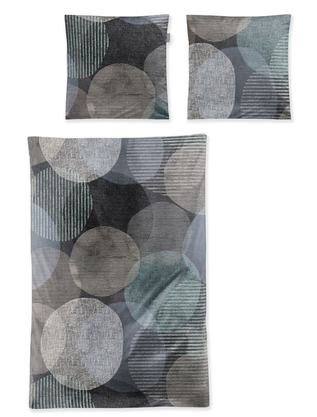 Irisette Bettwäsche Irisette Zobel Flausch Cotton Bettwäsche 135x200 Punkte stein mint, Baumwolle, 2 teilig
