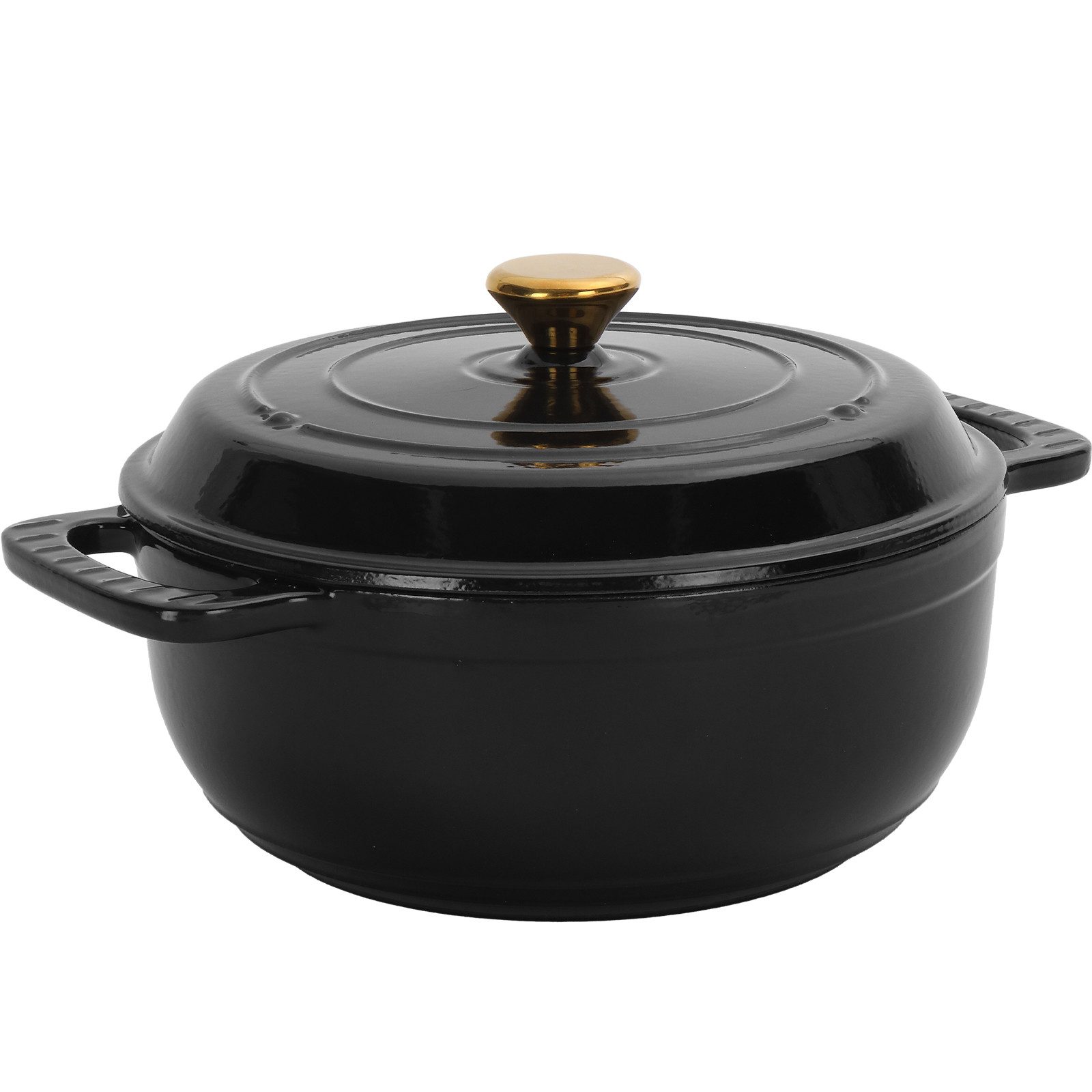 FANNOU Schmortopf Gusseisen Topf lc, 36cm groß, 5,7L, Bräter, Brotbacktopf Gusseisen, 3-fach Emaille