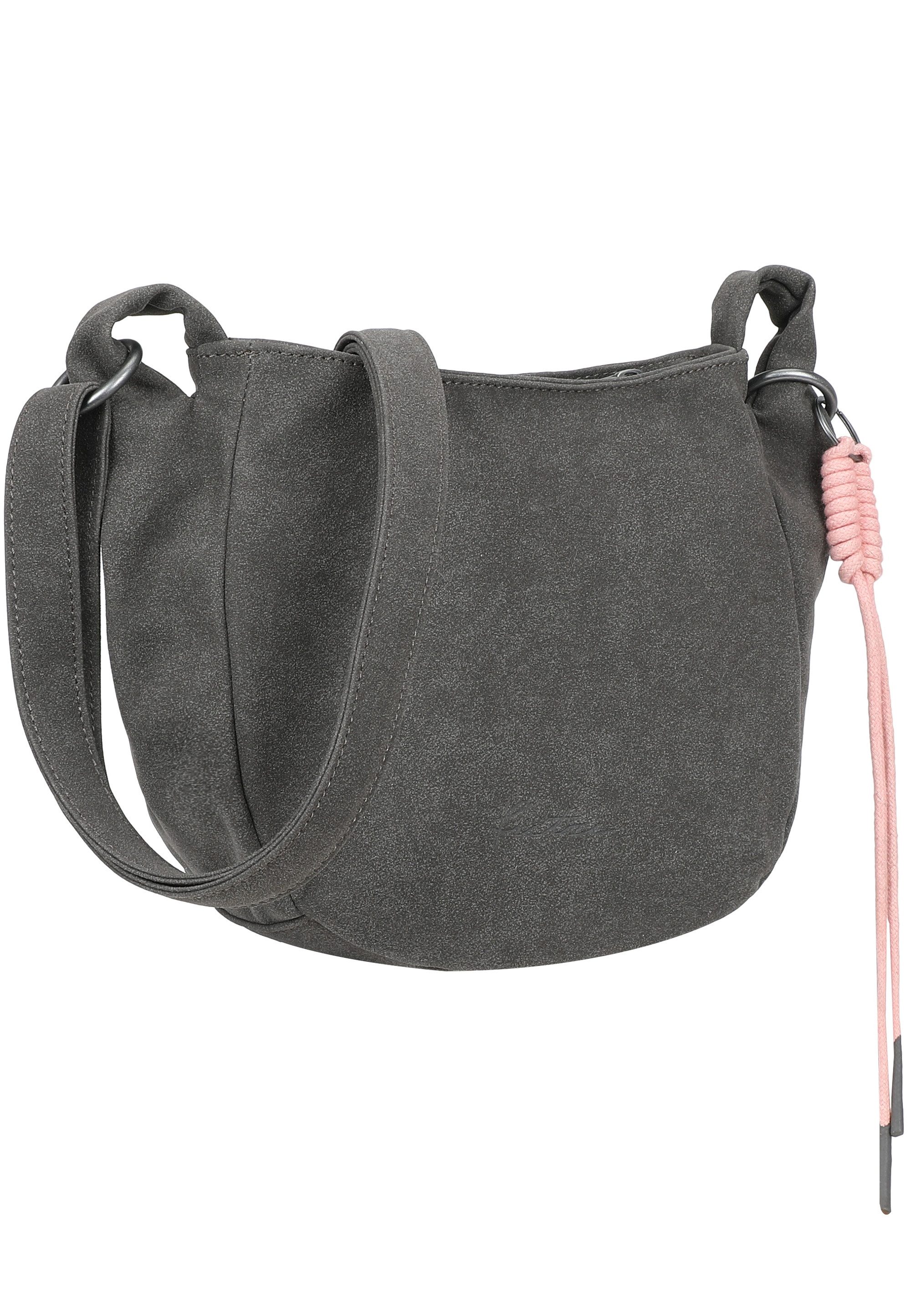 Fritzi aus Preußen Schultertasche Sue02 Suede Jacky Soft Dark Anthra, mit modischer Kordelschnur