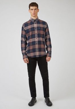 Ben Sherman Langarmhemd Oversized Brushed Check 3-Finger-Knopfleiste