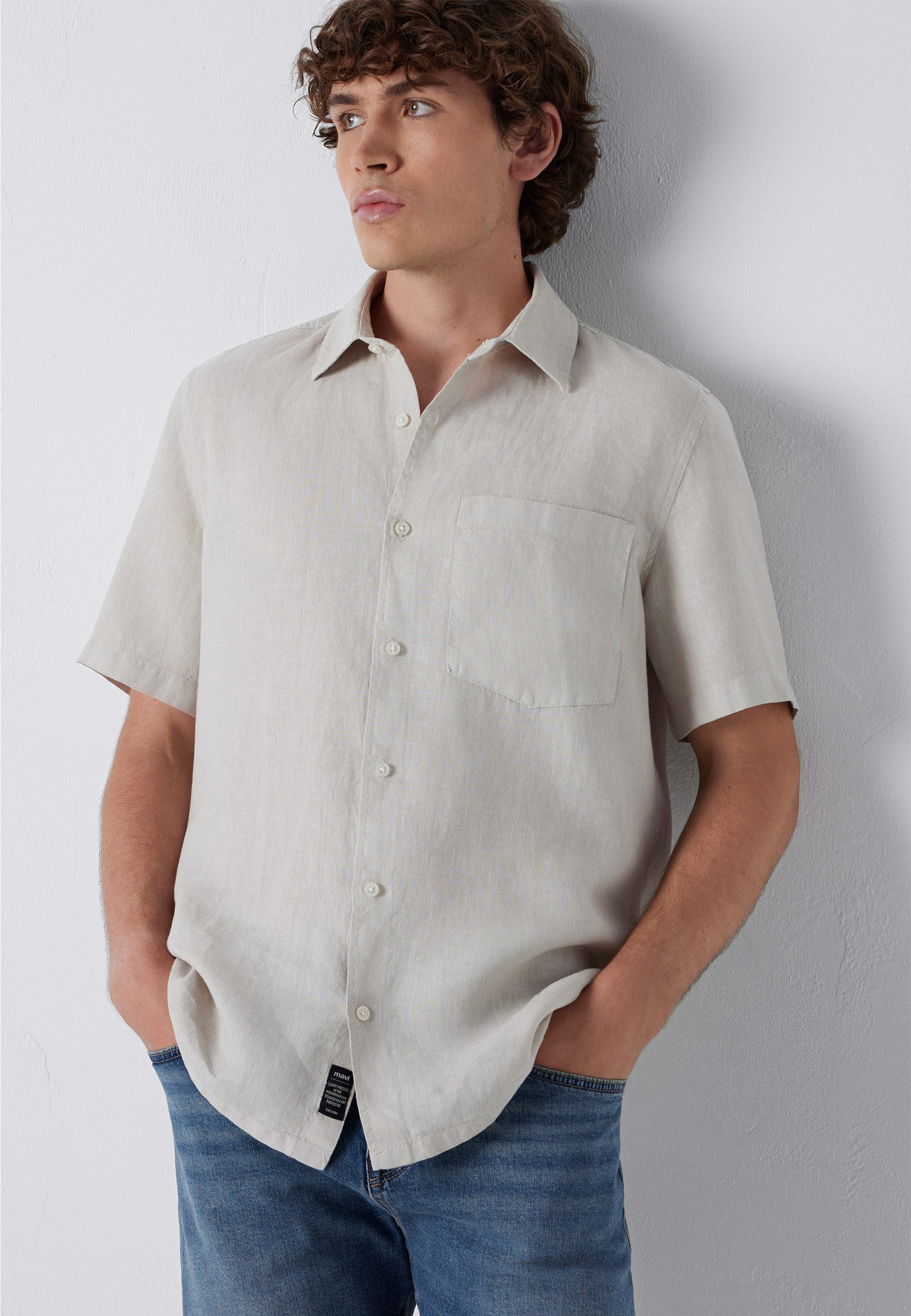 Mavi Kurzarmhemd SHORT SLEEVE SHIRT Leinenhemd mit Tasche