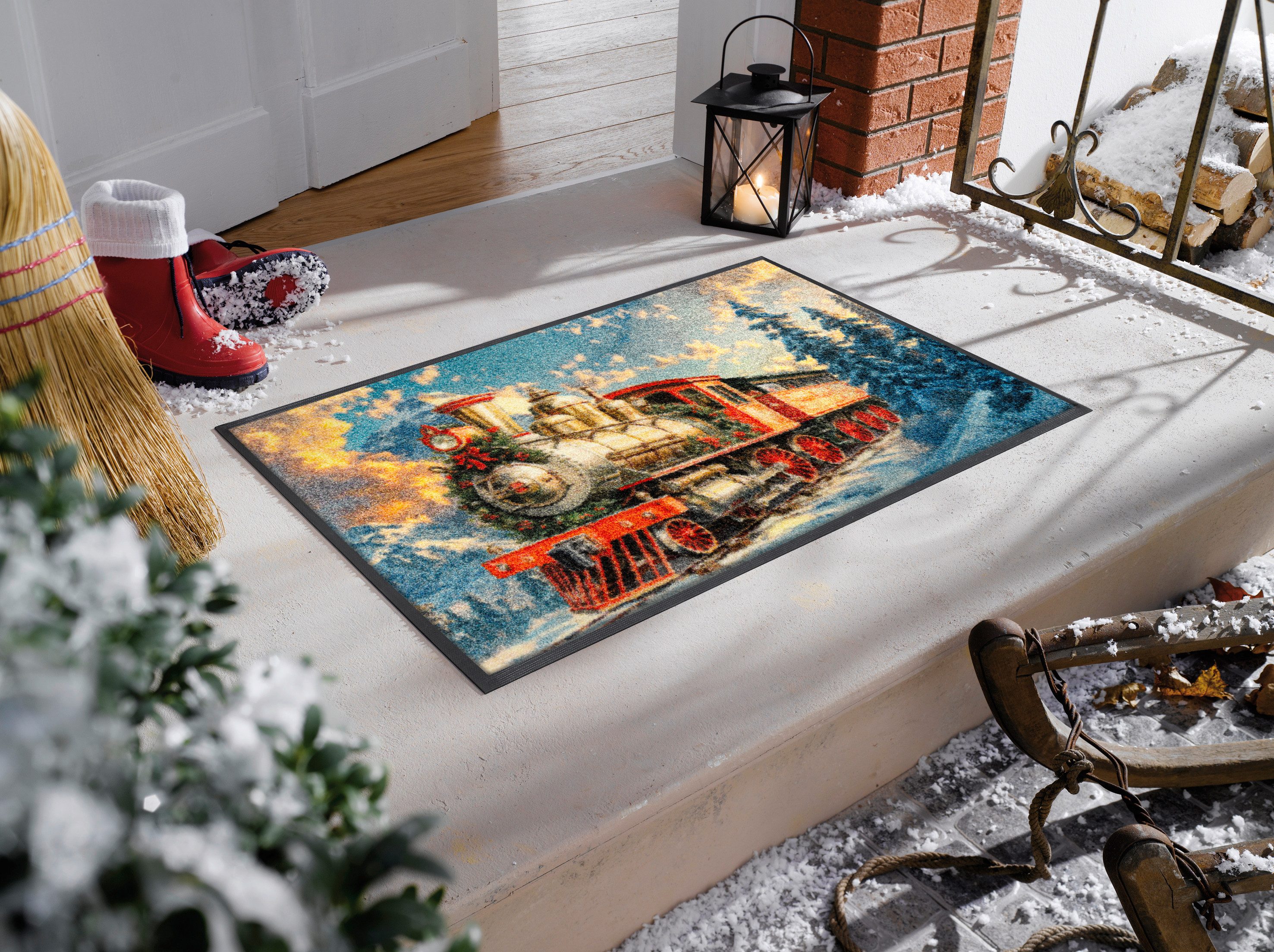 wash+dry by Kleen-Tex Fußmatte Snow Express, rechteckig, Höhe: 7 mm, waschb günstig online kaufen