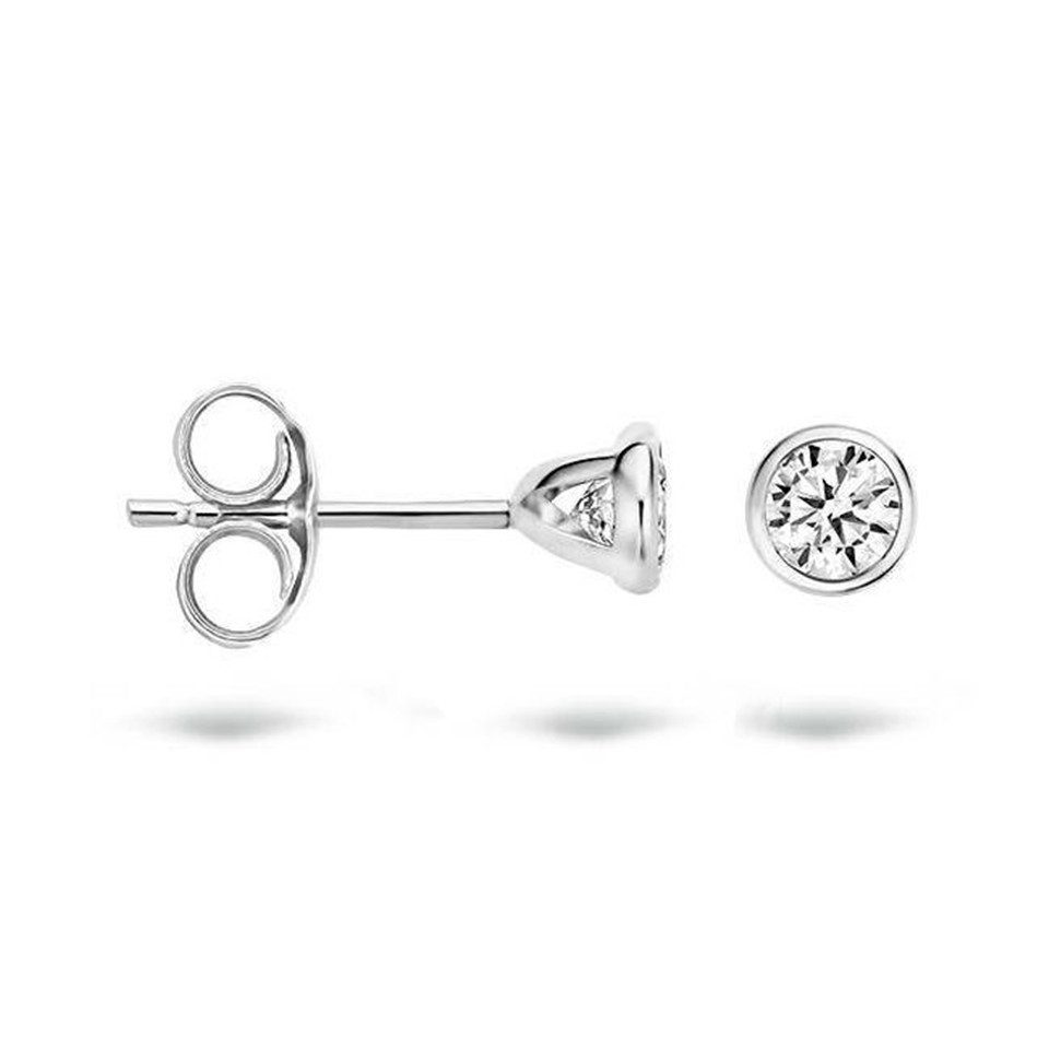 Blush Paar Ohrstecker BLUSH Ohrstecker 14 Karat Weißgold mit Zirkonia 7256WZI