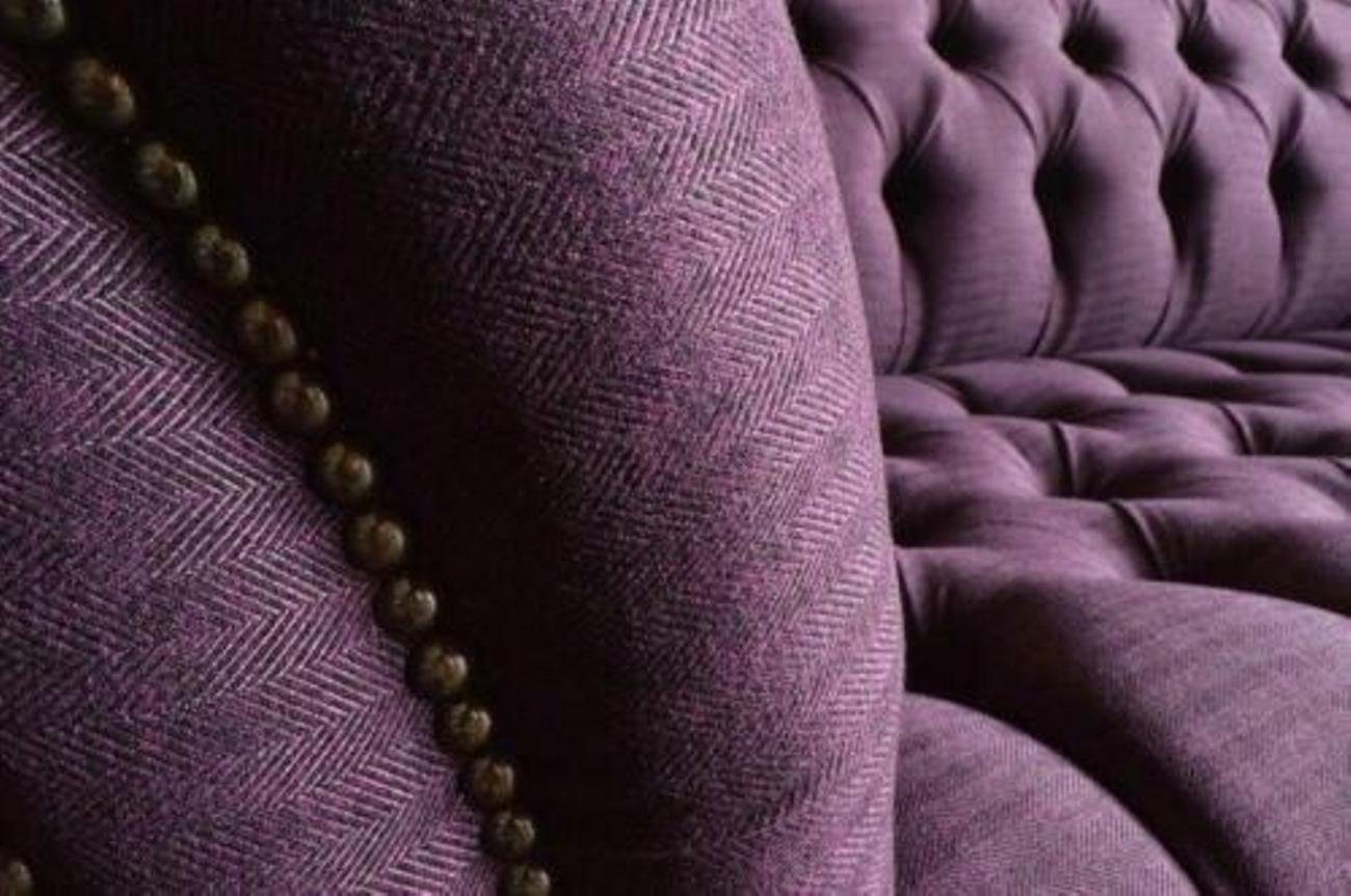 Sofas Chesterfield Lila Couch Design Sitzer Sofa 3 JVmoebel 3-Sitzer Polster Luxus