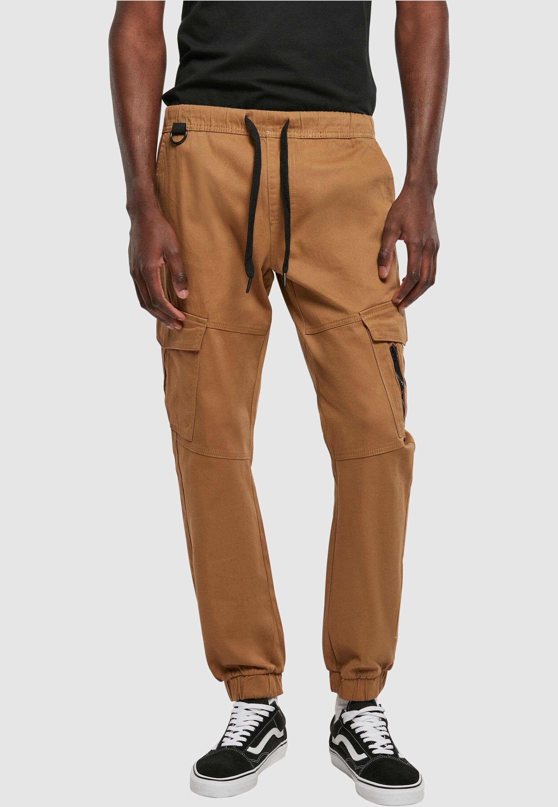 (1-tlg) Herren D-Ring Jogger W/ Cargo Zipper chestnut Kapuzensweatjacke Southpole &