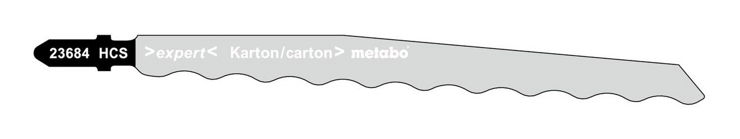 metabo Stichsägeblatt (3 Stück), Stichsägeblätter weiche Werkstoffe Serie expert 126 mm HCS