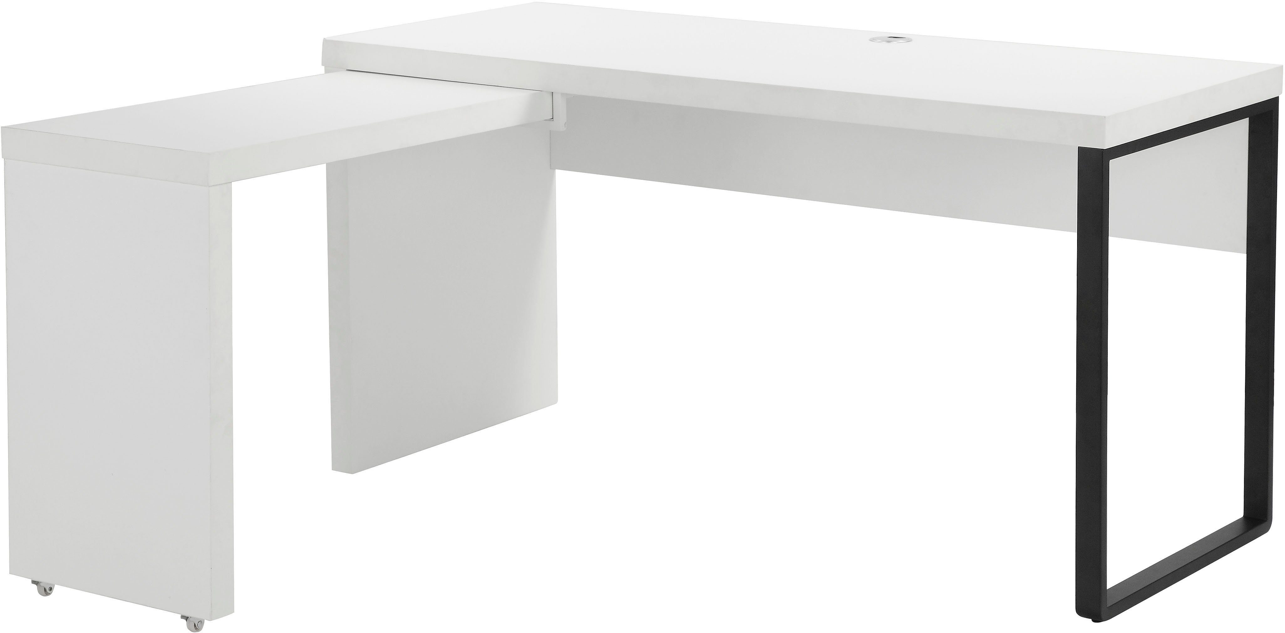 140x81-131 Maniago, Style Places cm Arbeitsfläche, rollbarem of mehr Element für mit Schreibtisch