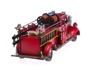 Aubaho Modellauto Modellfahrzeug Feuerwehr im Nostalgischem Stil Feuerwehrauto 50cm Auto
