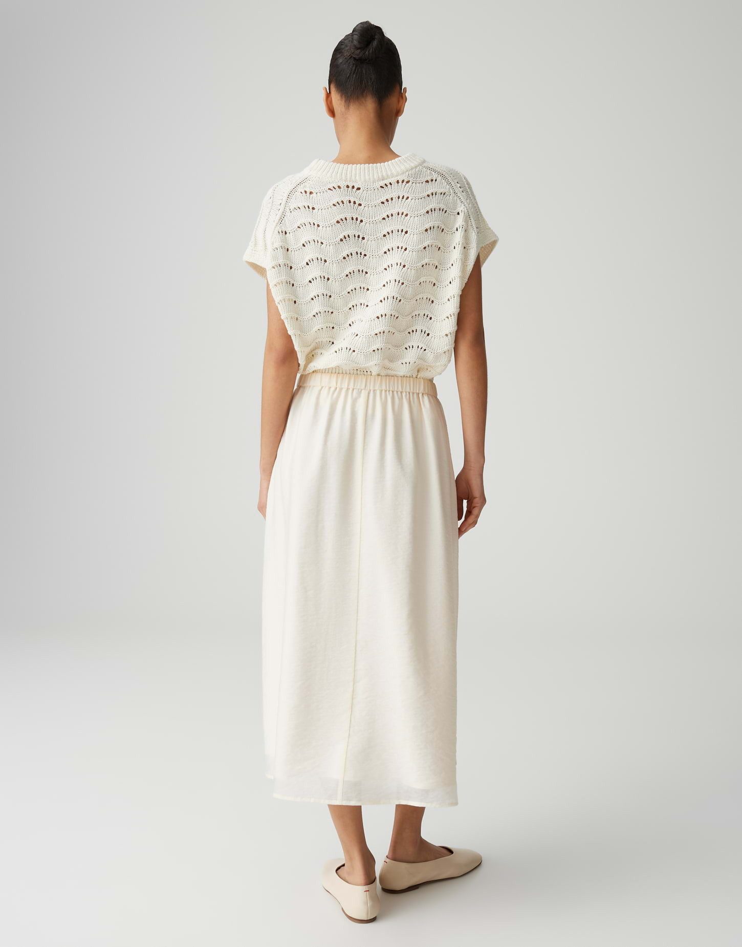 OPUS Midirock Ronna flow aus Webware Nahttaschen in der Seite, leichte Transparenz, leichter Stoff, Casual