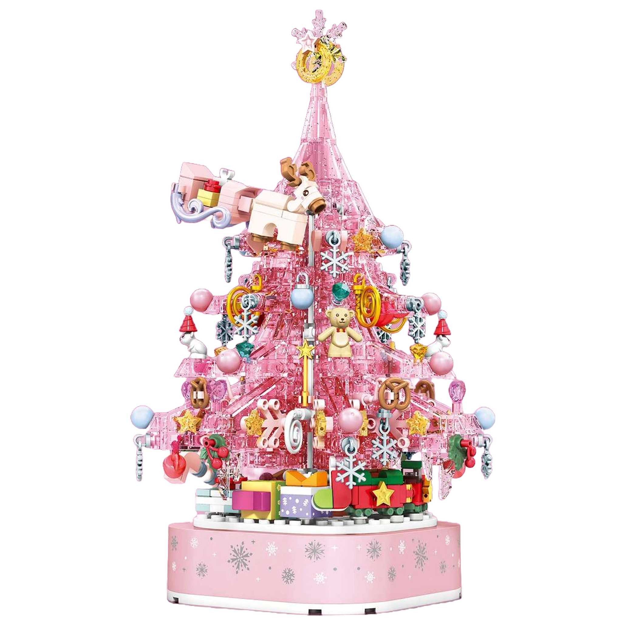 sembo 605024 - Rosa Weihnachtsbaum mit Spieluhr (Sembo) Spielbausteine