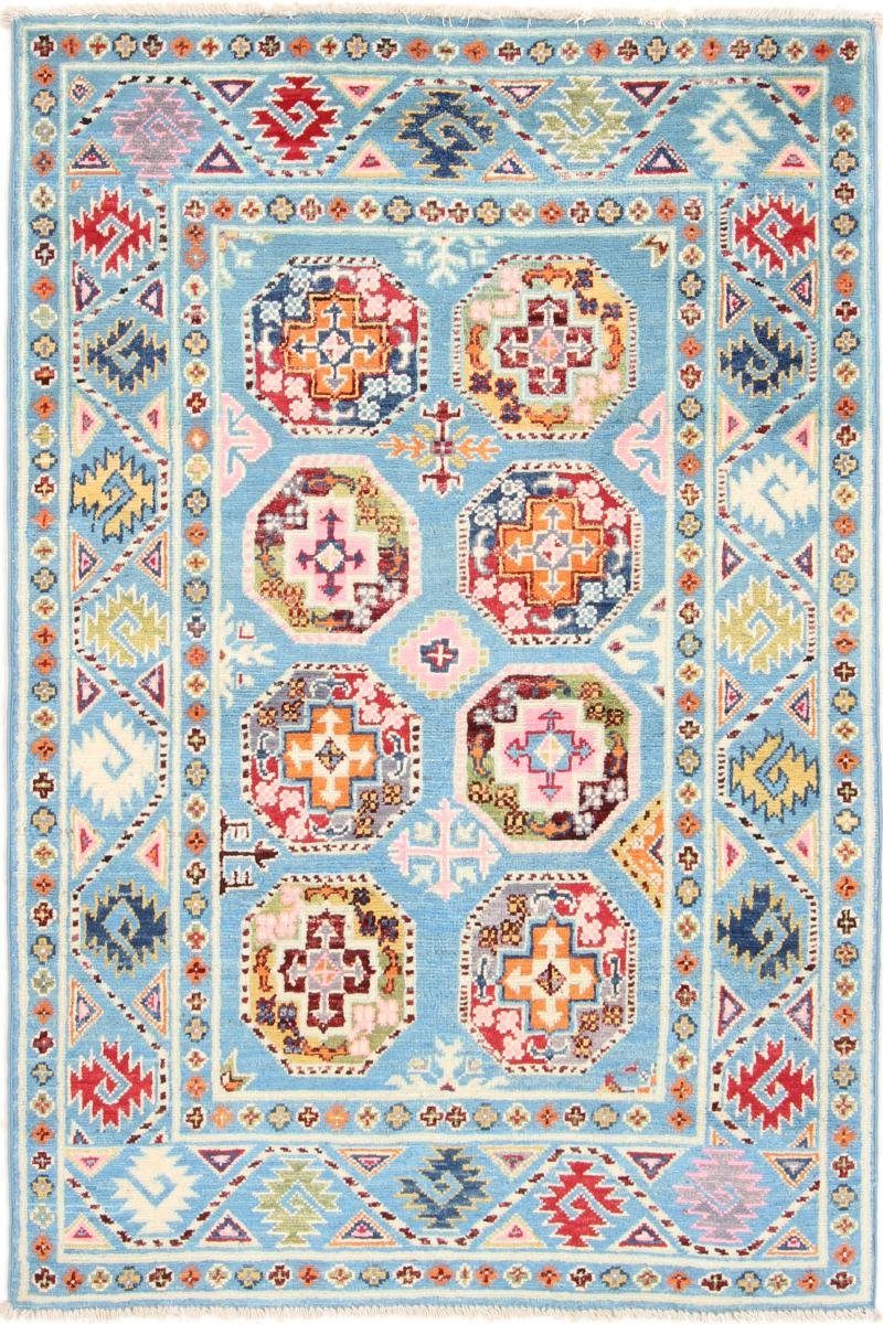 Orientteppich Kazak 98x145 Handgeknüpfter Orientteppich, Nain Trading, rechteckig, Höhe: 5 mm