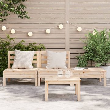 vidaXL Loungesofa Gartensofa 3-Sitzer Massivholz Kiefer, 1 Teile