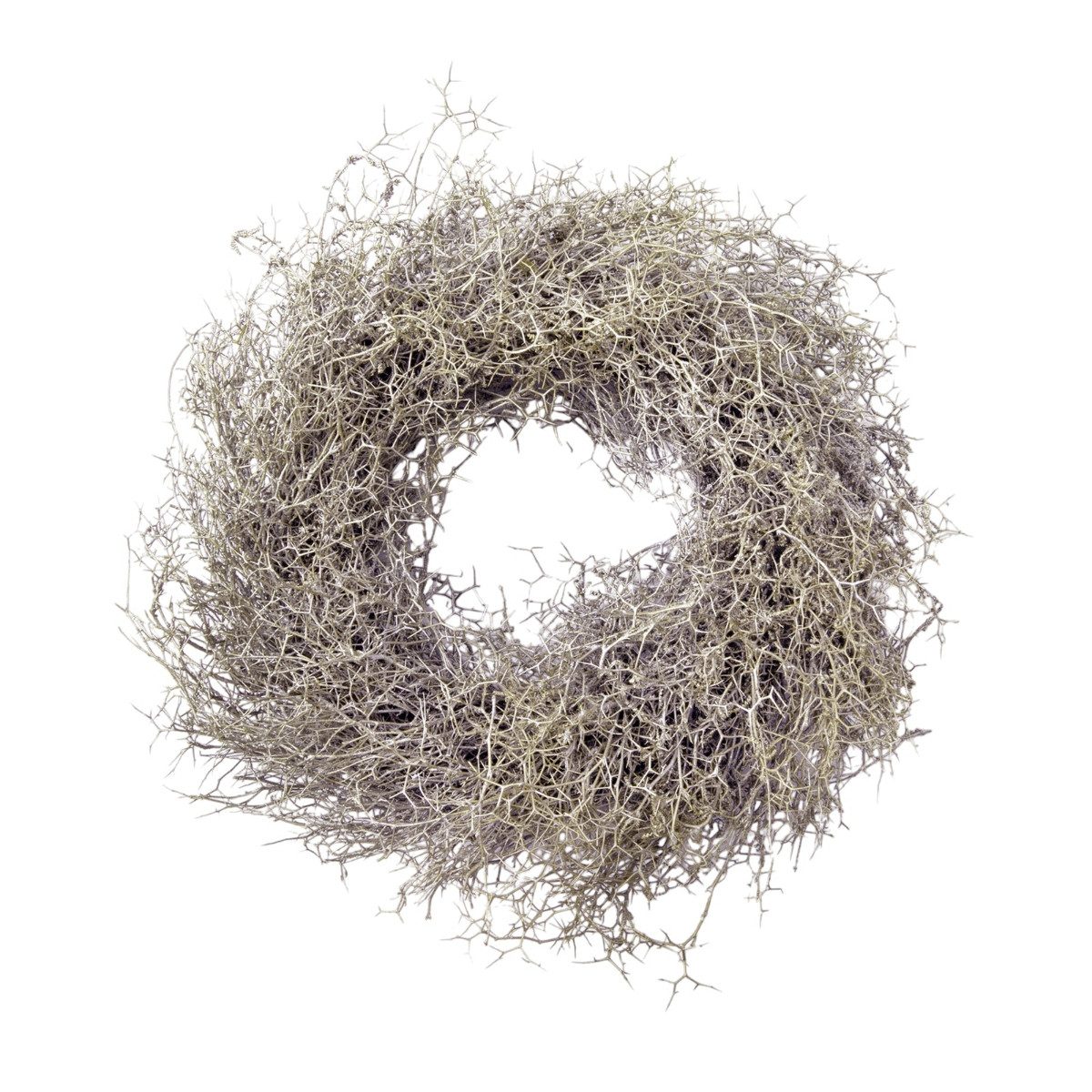 finehomegarden Dekokranz ron Busch Kranz 35 cm in Platin Dekorativer Naturkranz Türkranz Deko, Wand & Tischkranz – Rustikale Herbstdeko aus Naturmaterial