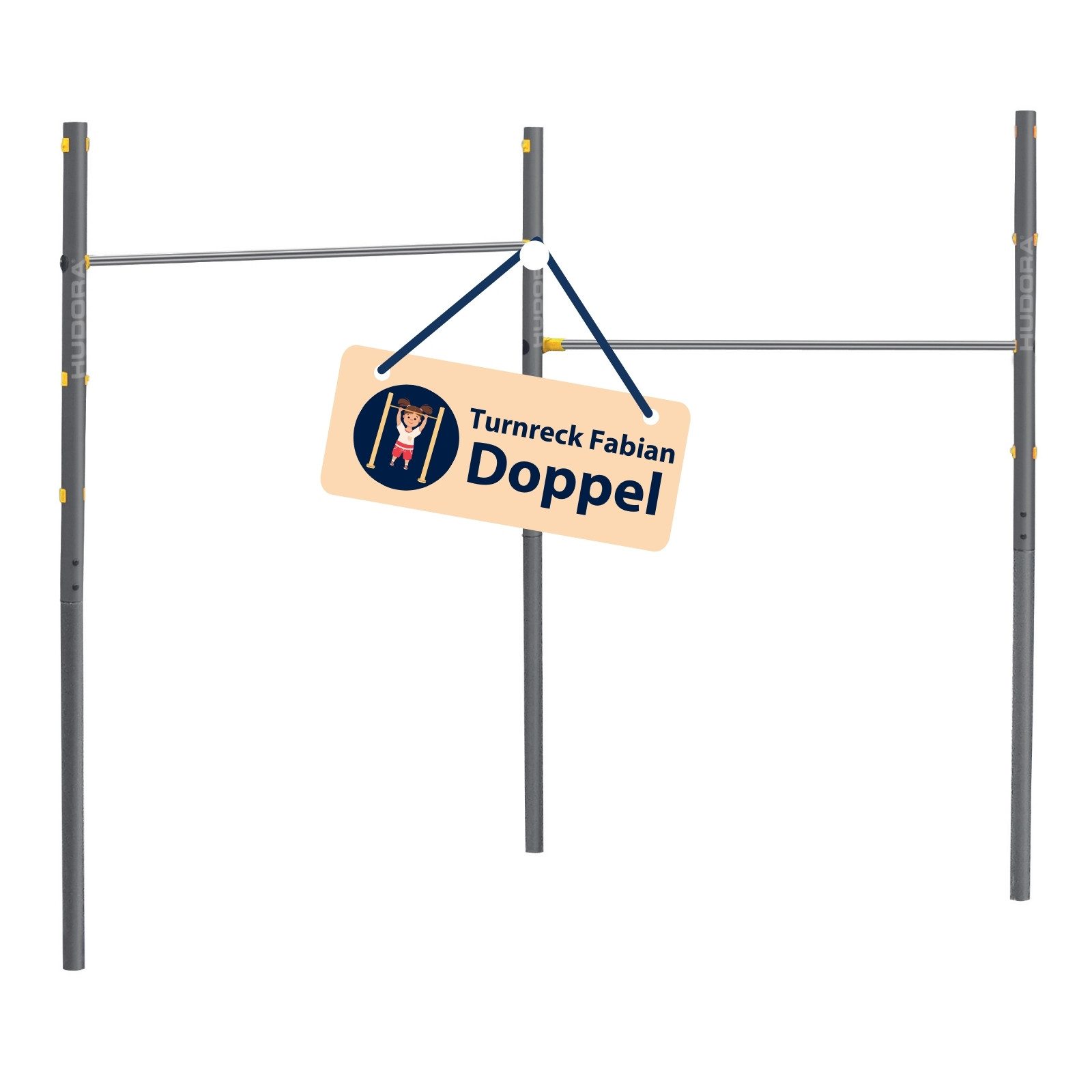Hudora Turnreck Fabian Pro, inkl. Befestigungsmaterial für Aufbau im Beton, höhenverstellbar