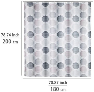 WENKO Duschvorhang Pastell Dots Breite 180 cm, Höhe 200 cm, mit Punkte-Muster