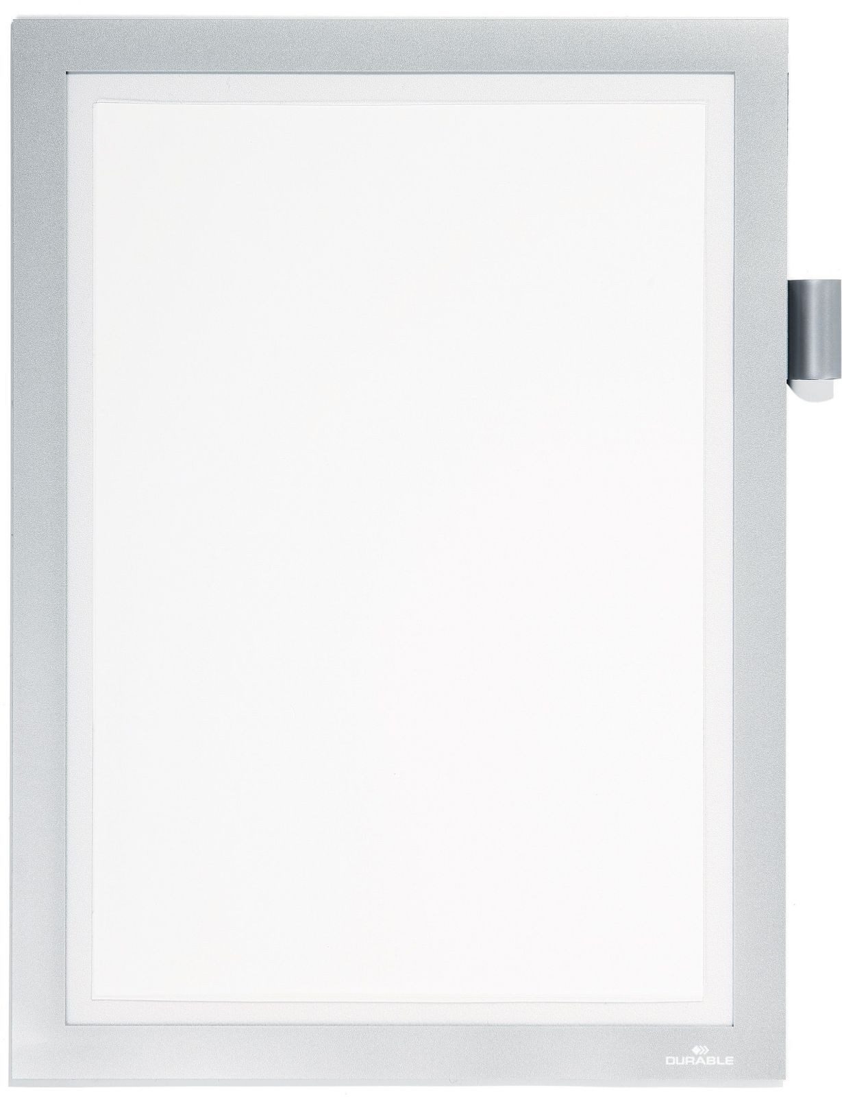 Fächermappe Informationsrahmen Duraframe Magnetic Note A4 silber
