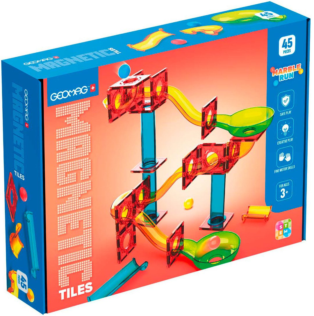 Geomag™ GEOMAG™ Magnetic Tiles Marble Run Magnetspielbausteine, (45 St)