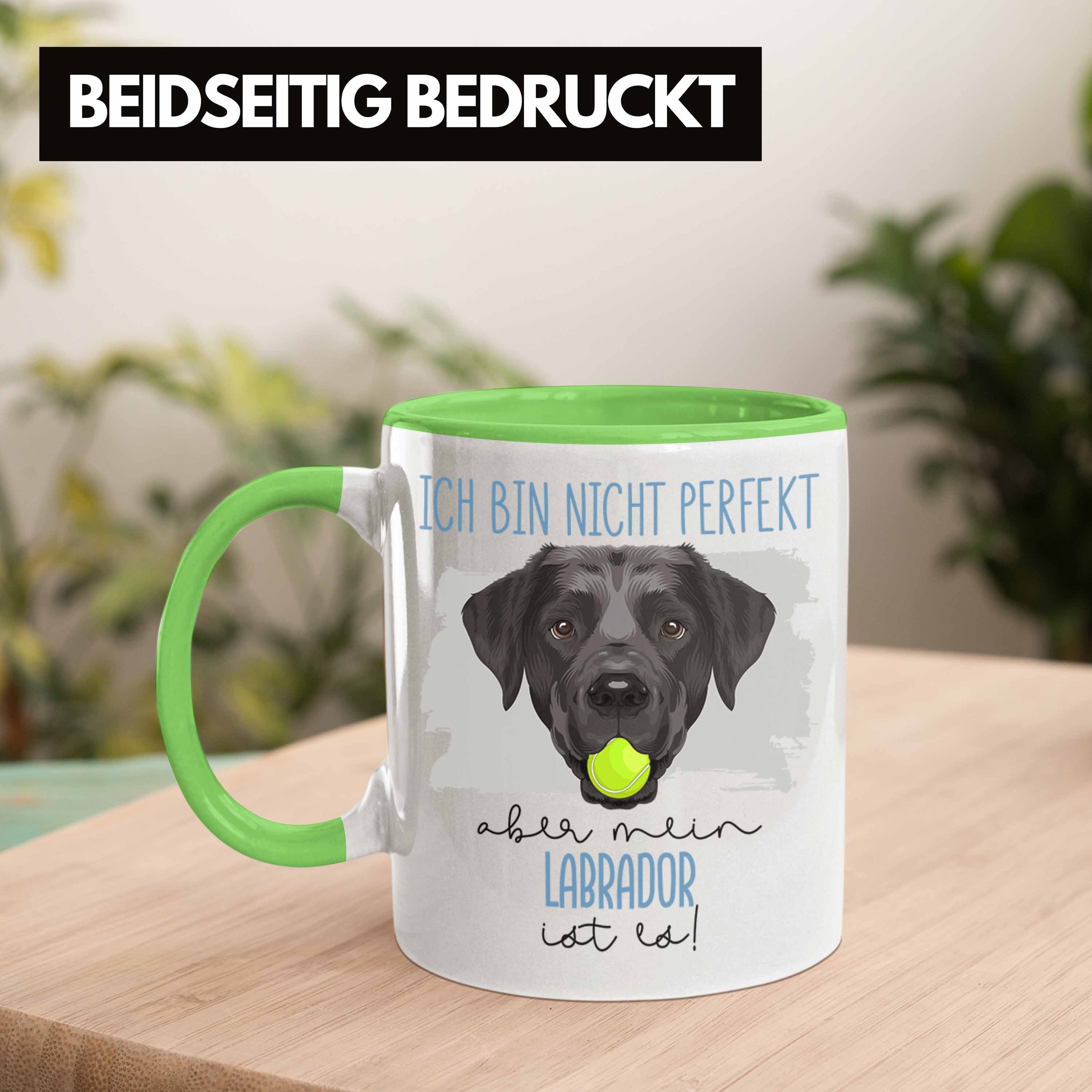 Trendation Tasse Labrador Besitzer Tasse Besitzer Geschenk Spruch Grün Geschenkidee Lustiger