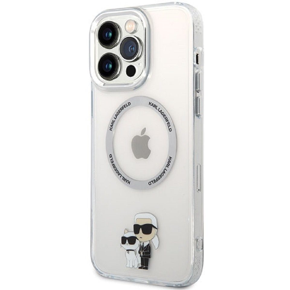 KARL LAGERFELD Handyhülle Hülle Case iPhone 13 Pro Max MagSafe Katze Choupette 6,7 Zoll, Kantenschutz