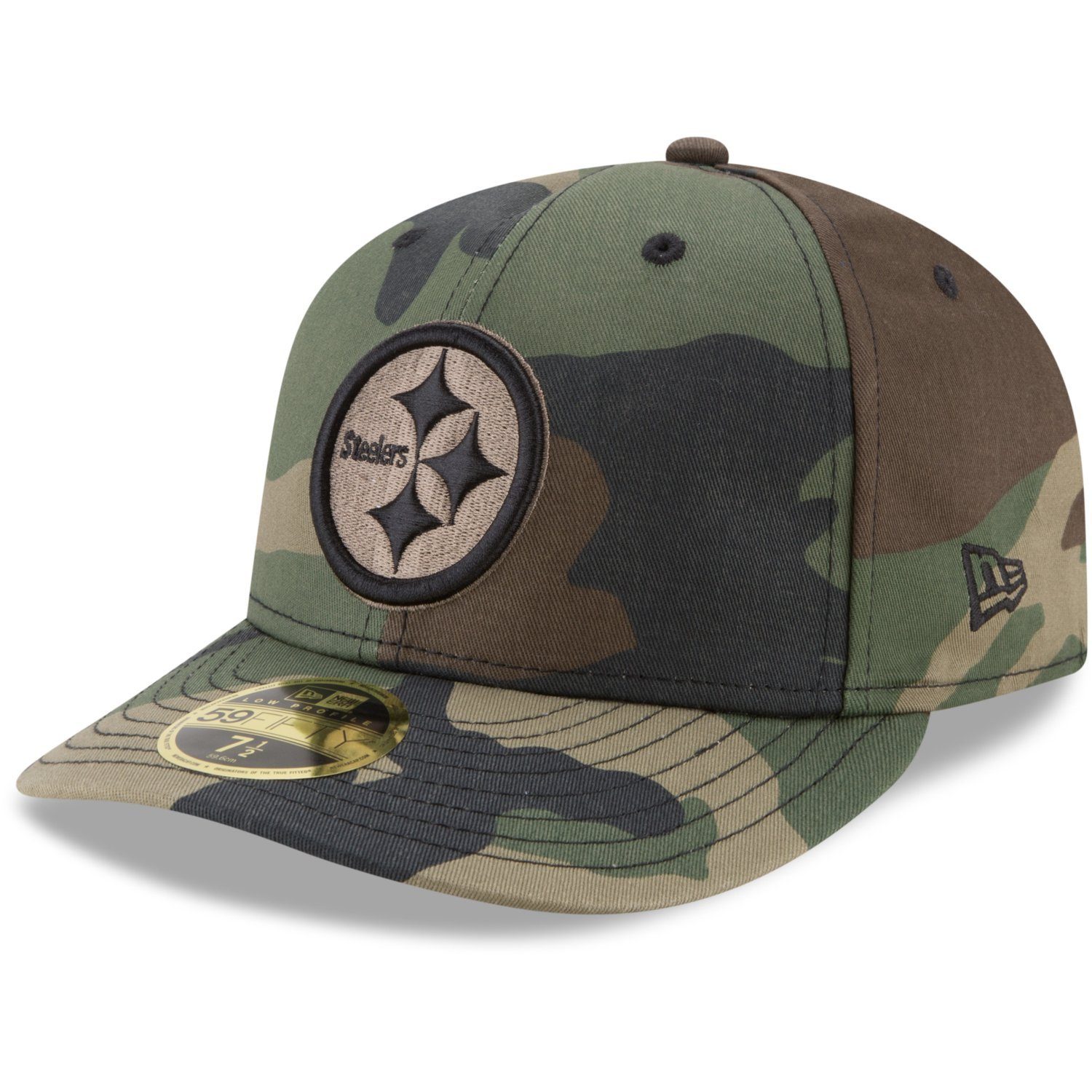 New Era Fitted Steelers Teams Pittsburgh Cap NFL woodland Low 59Fifty Profile