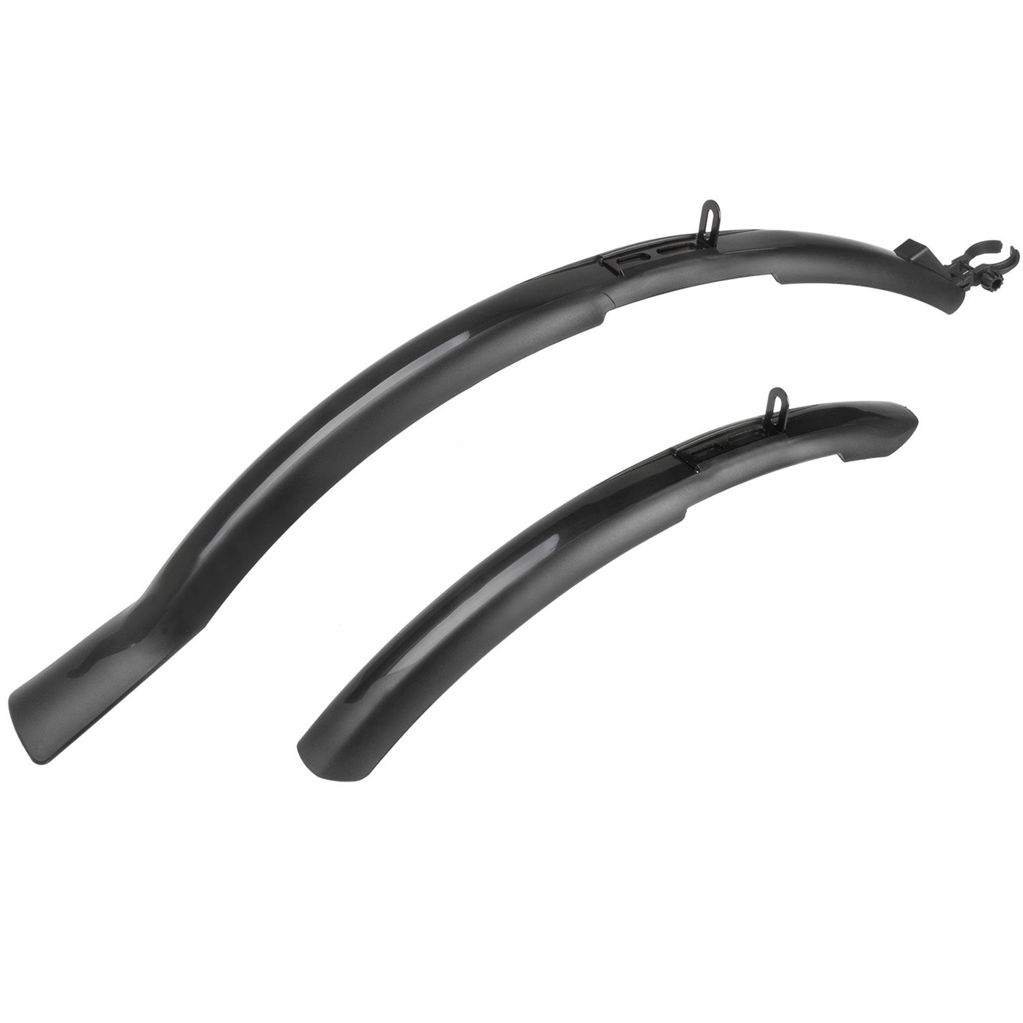 M-Wave Schutzblech Mud Max Universal (2 St., inklusive Montagezubehör), Universal Schutzblech-Set Schutzbleche Fahrrad 26 - 29 Zoll Kunststoff