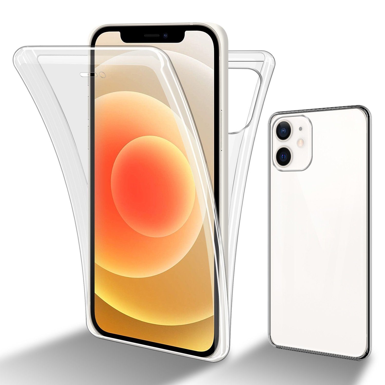 Cadorabo Handyhülle für Apple iPhone 12 MINI Hülle Apple iPhone 12 MINI, Flexible Case Handy Schutzhülle - Hülle - Back Cover 360° Grad