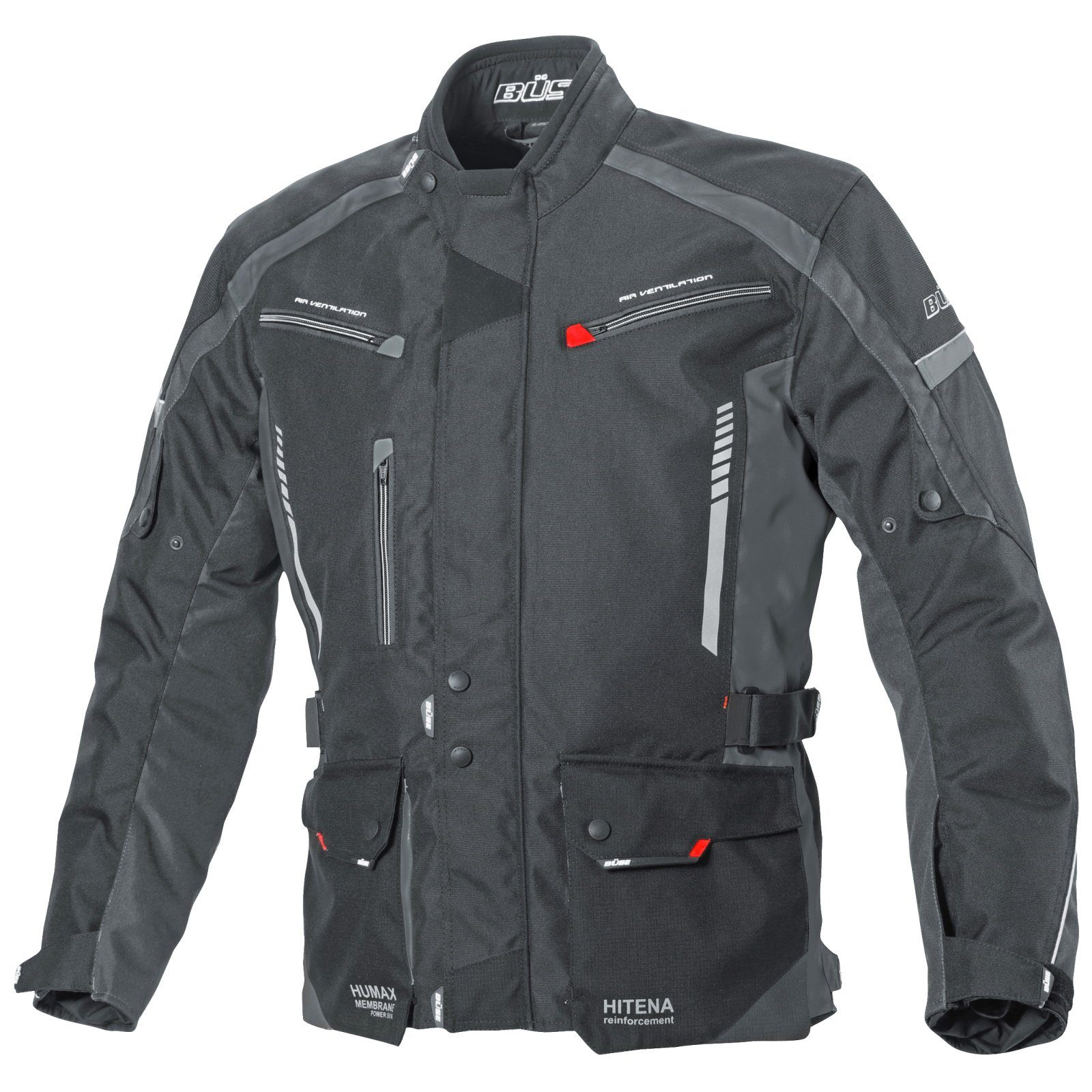 Büse Motorradjacke Büse Torino II Textiljacke schwarz / anthrazit Herren 9XL