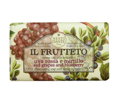 Nesti Dante Handseife Red Grapes & Blueberry 250 g, 1-tlg., Hand -und Körperseife mit feinem Duft 250 g