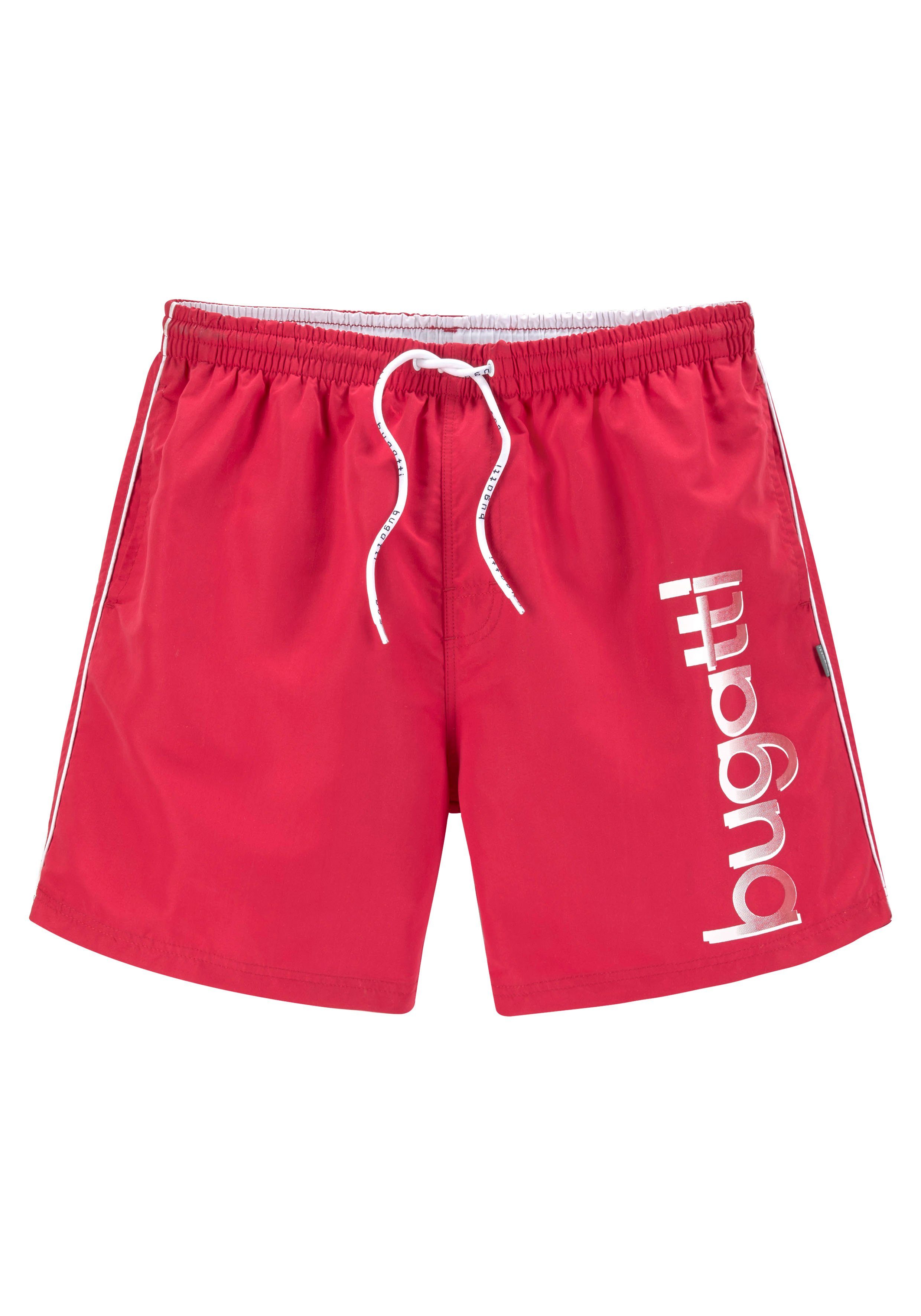 bugatti Badeshorts Giovanni mit großem Logoprint auf dem linken Bein günstig online kaufen