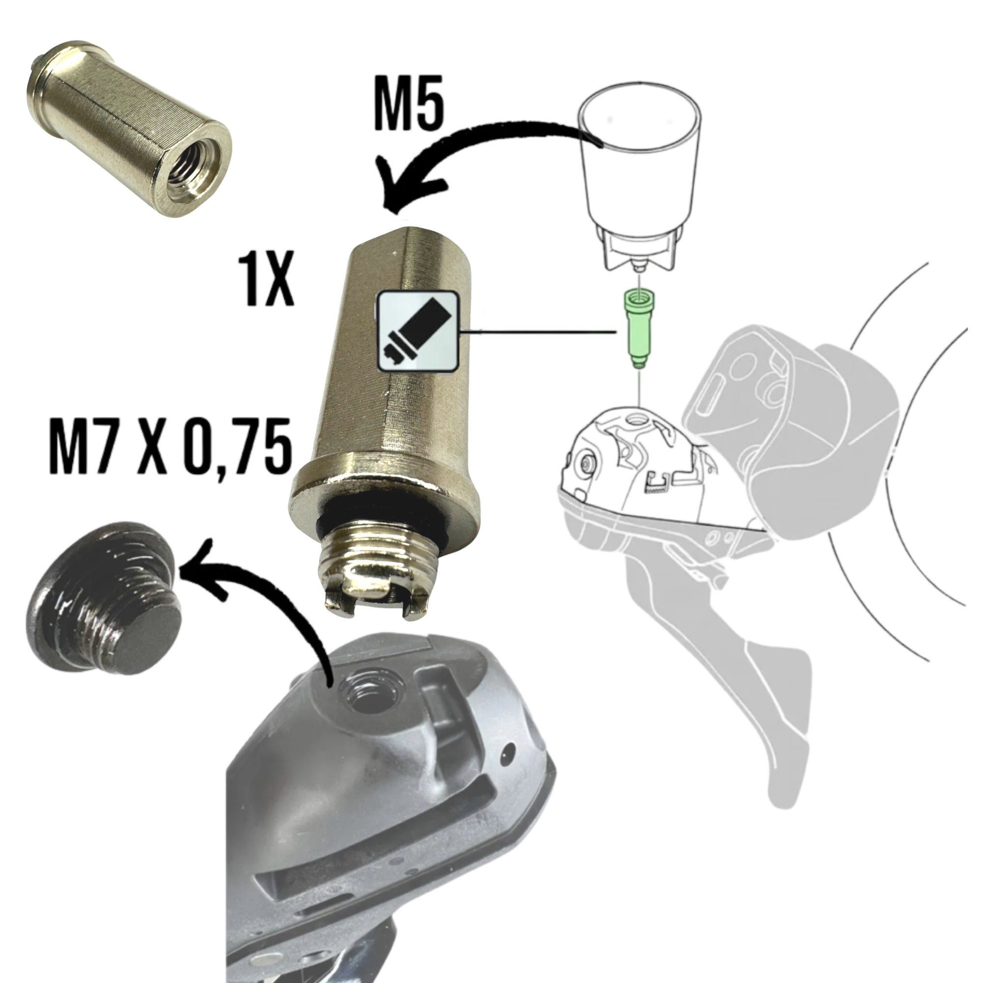 Fantic26 Fahrrad-Montageständer M7 auf M5 Gravel Road Adapter