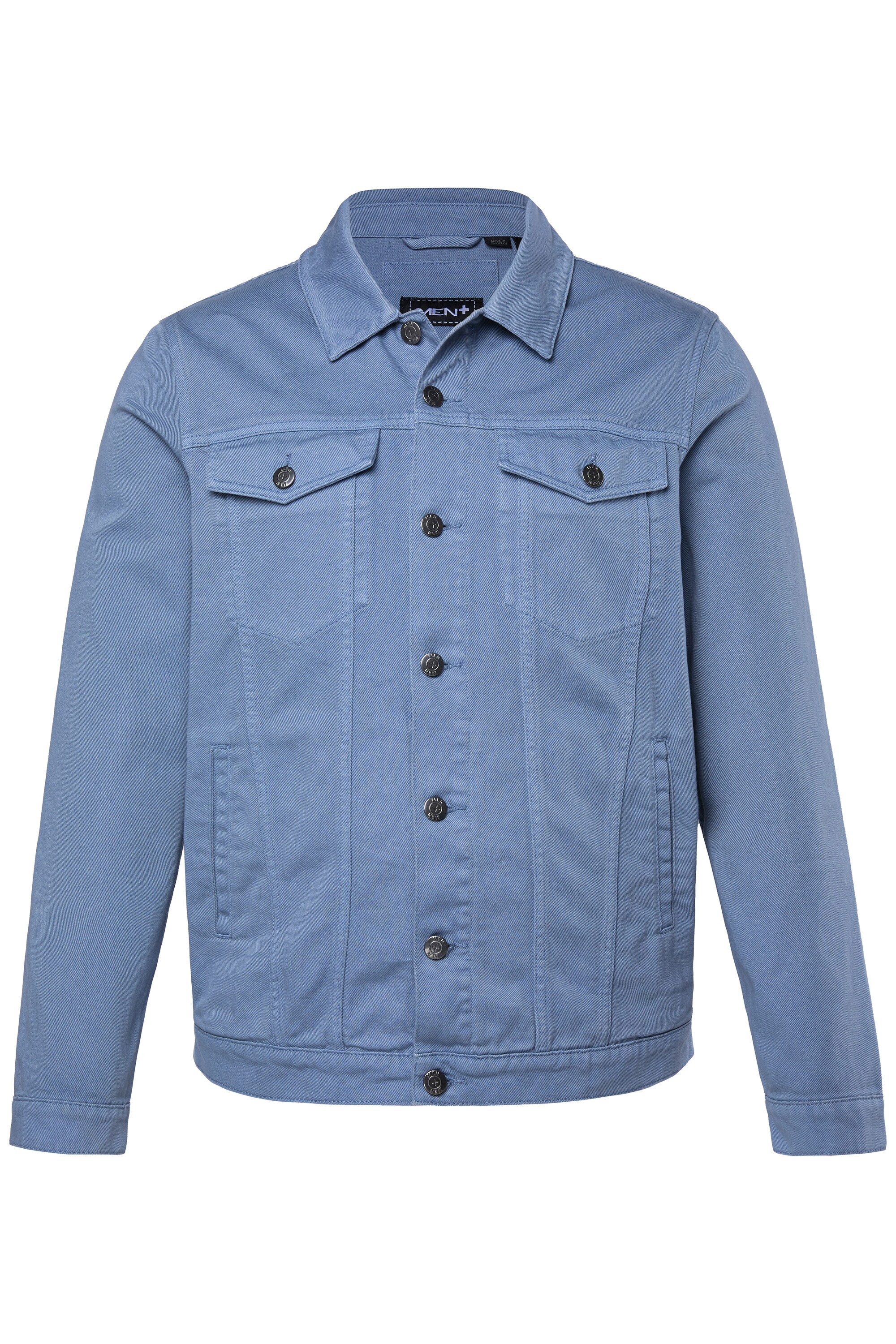 Men Plus Funktionsjacke Jeansjacke Colordenim Brusttaschen