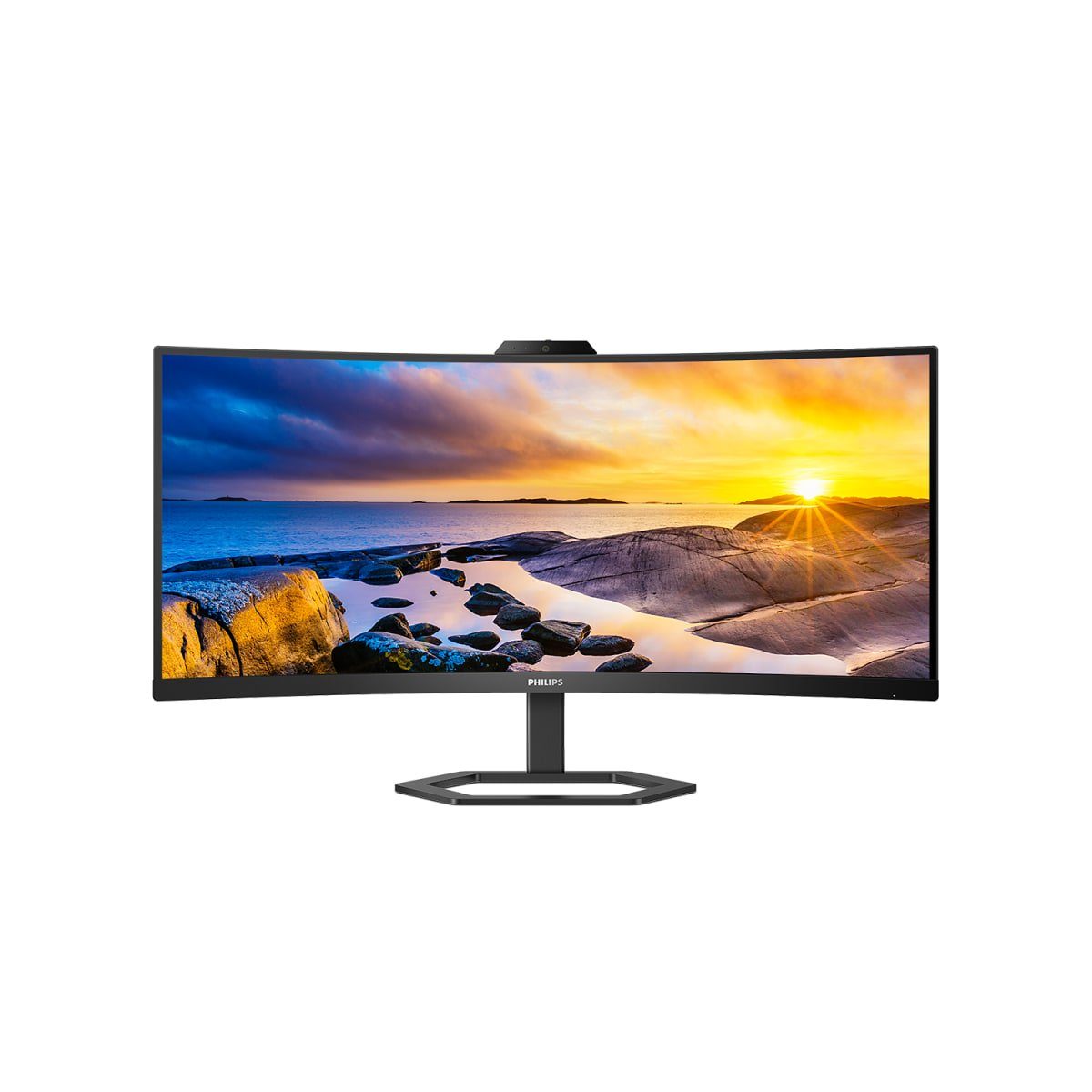 Philips 34E1C5600HE LCD-Monitor (86 cm/34 ", 3440 x 1440 px, 1 ms Reaktionszeit, 100 Hz, VA LCD, mit Windows Hello-Webcam)
