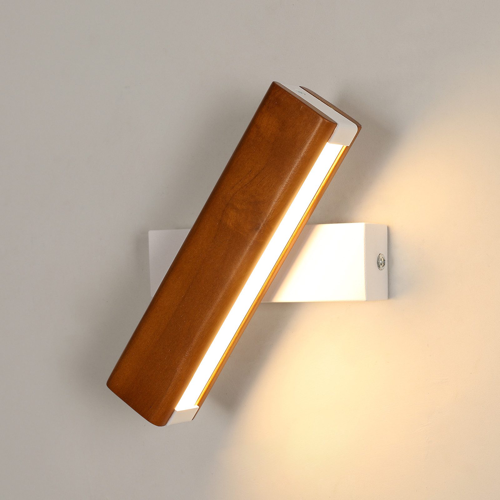 Riserva Wandleuchte Moderne LED Wandleuchte Holz 21cm 4W Warmweiß 3000K 220V, LED wechselbar