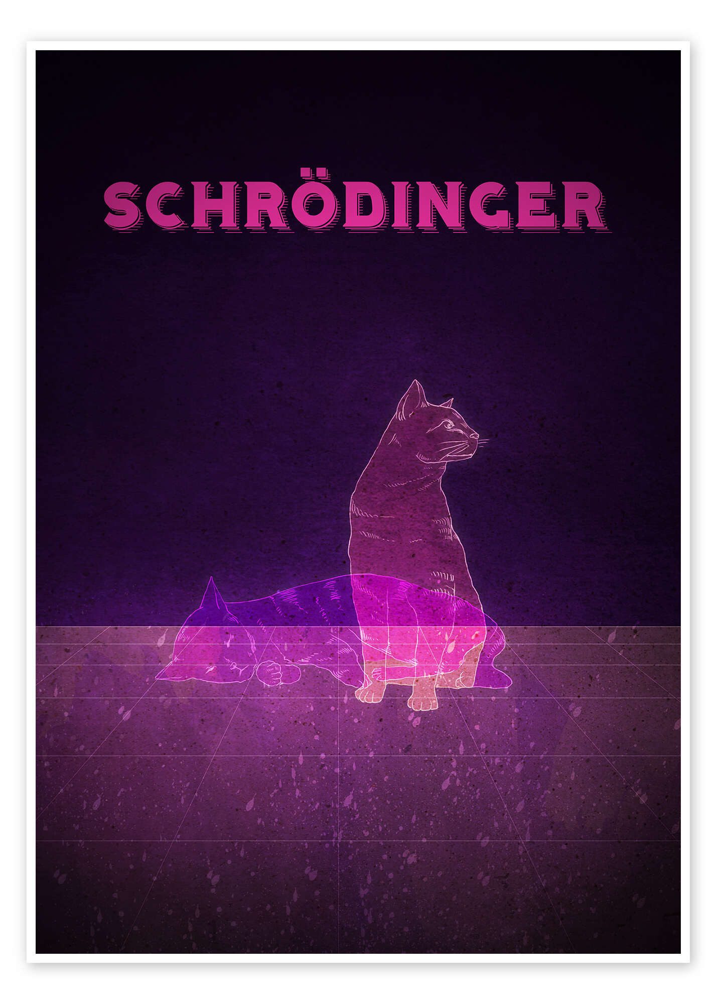 Posterlounge Wandbild Schrödingers Katze, RNDMS, erhältlich als Poster, Leinwandbild, Wandsticker oder Acrylglasbild