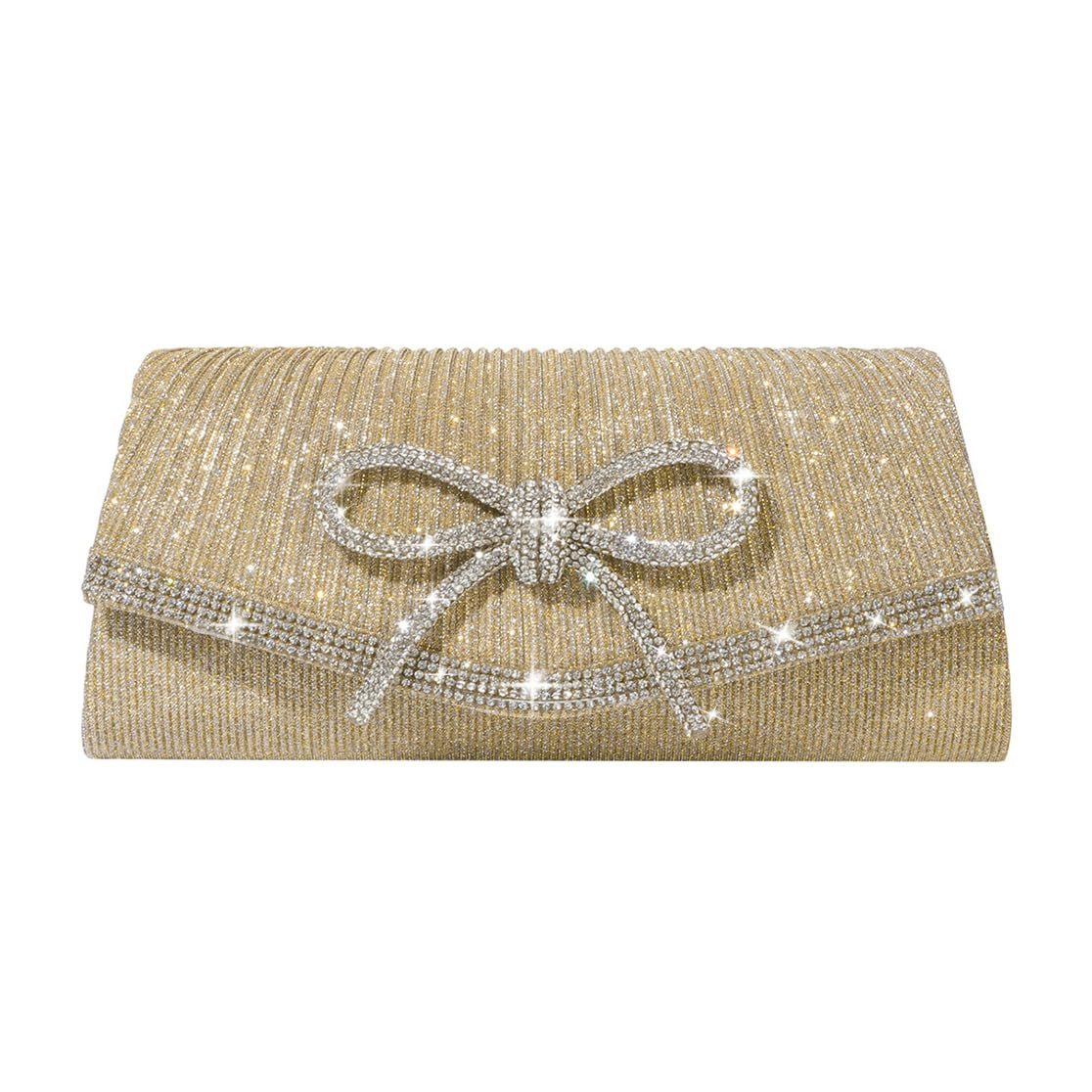 Zaewry Abendtasche Glitzer Abendtasche, Elegante Envelope Tasche Kettentasche, Schultertaschen für Hochzeit Party Freizeit Date