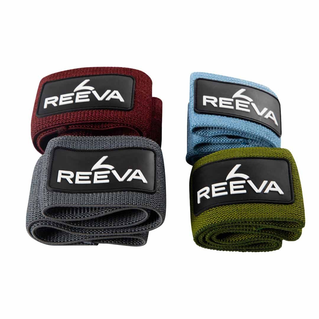 Reeva Trainingsband Reeva Resistance Bands - Weerstandsbanden - 4 stuks - Rood/Blauw/Grijs
