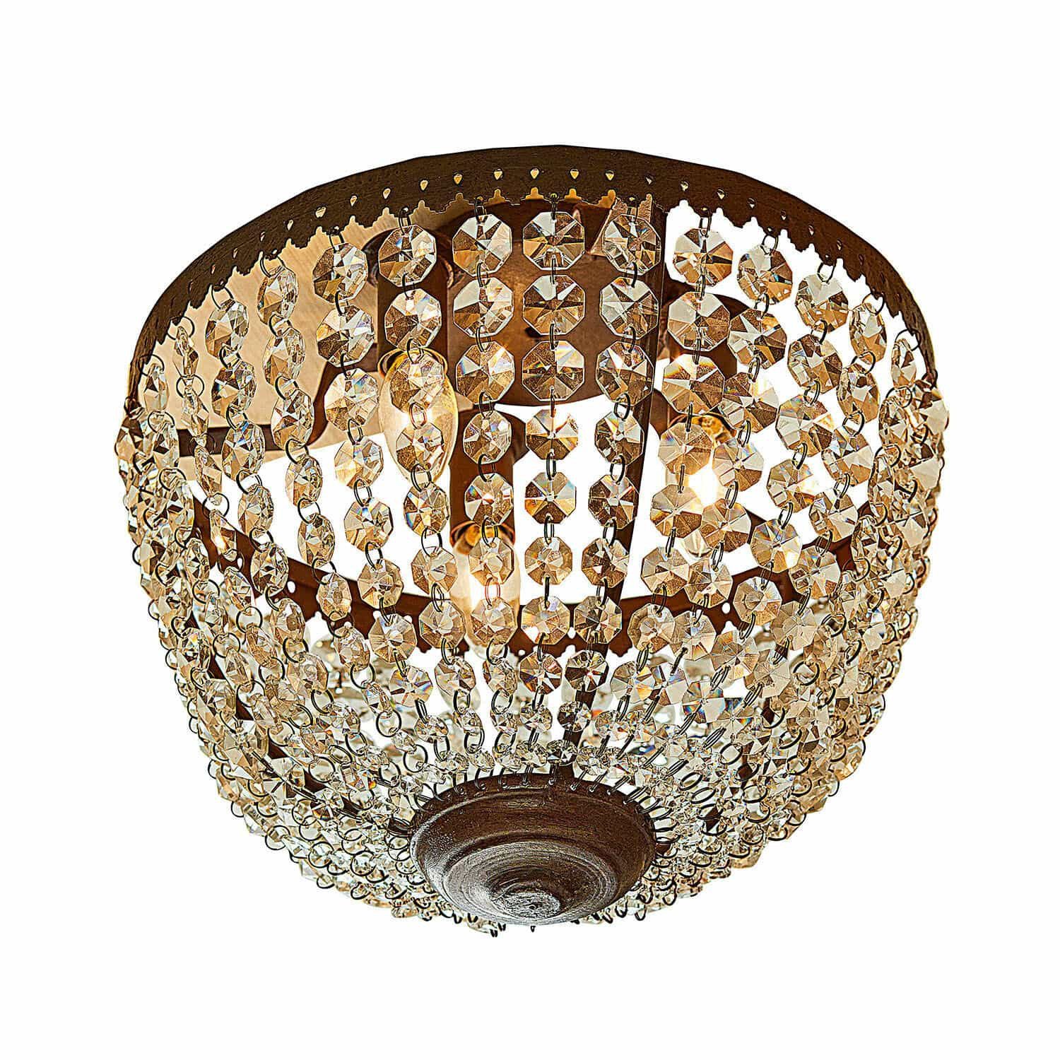 Mirabeau Hängeleuchten Deckenlampe Tarim braun/klar