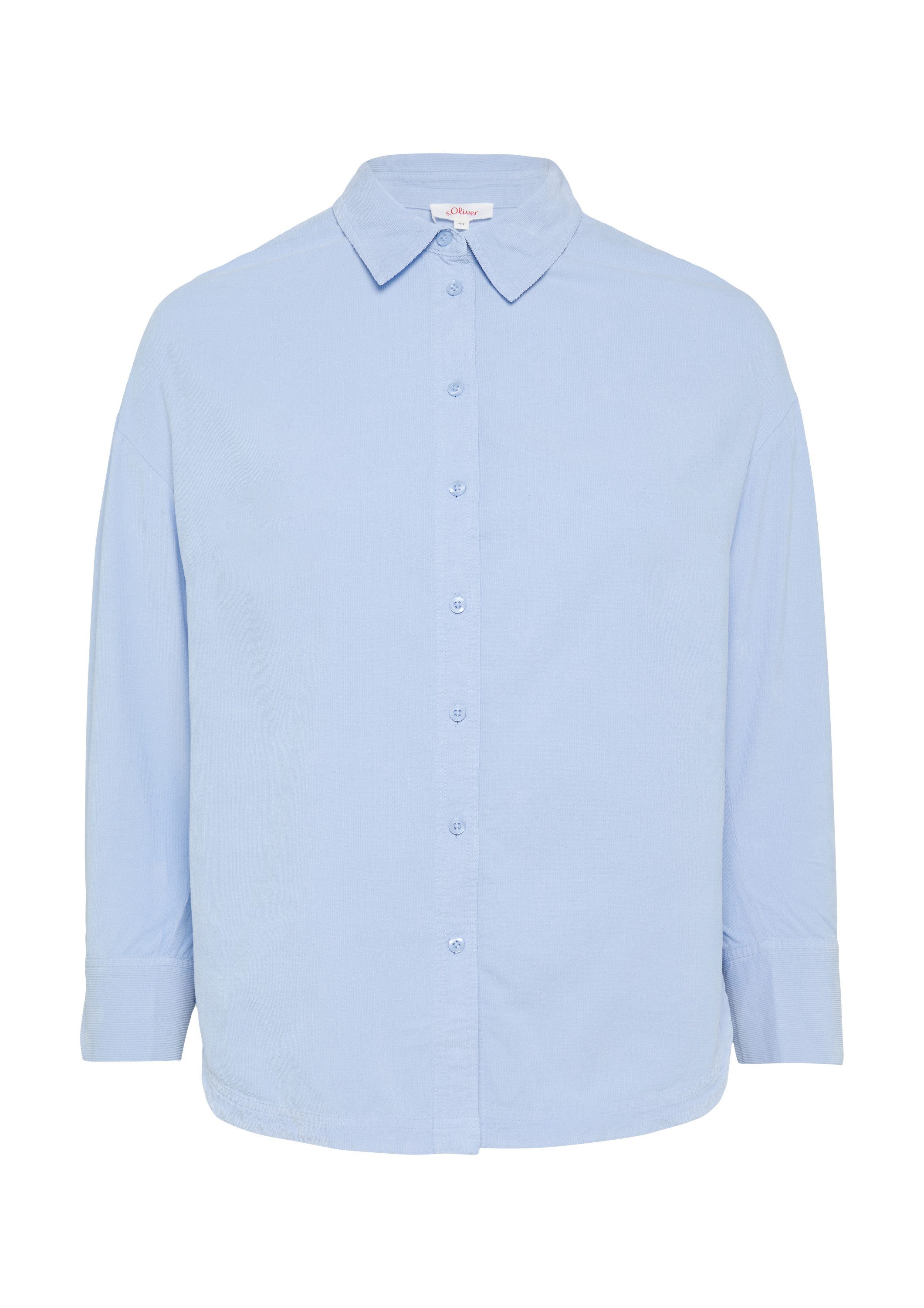 s.Oliver Langarmhemd Bluse Hemdbluse aus Feincord günstig online kaufen