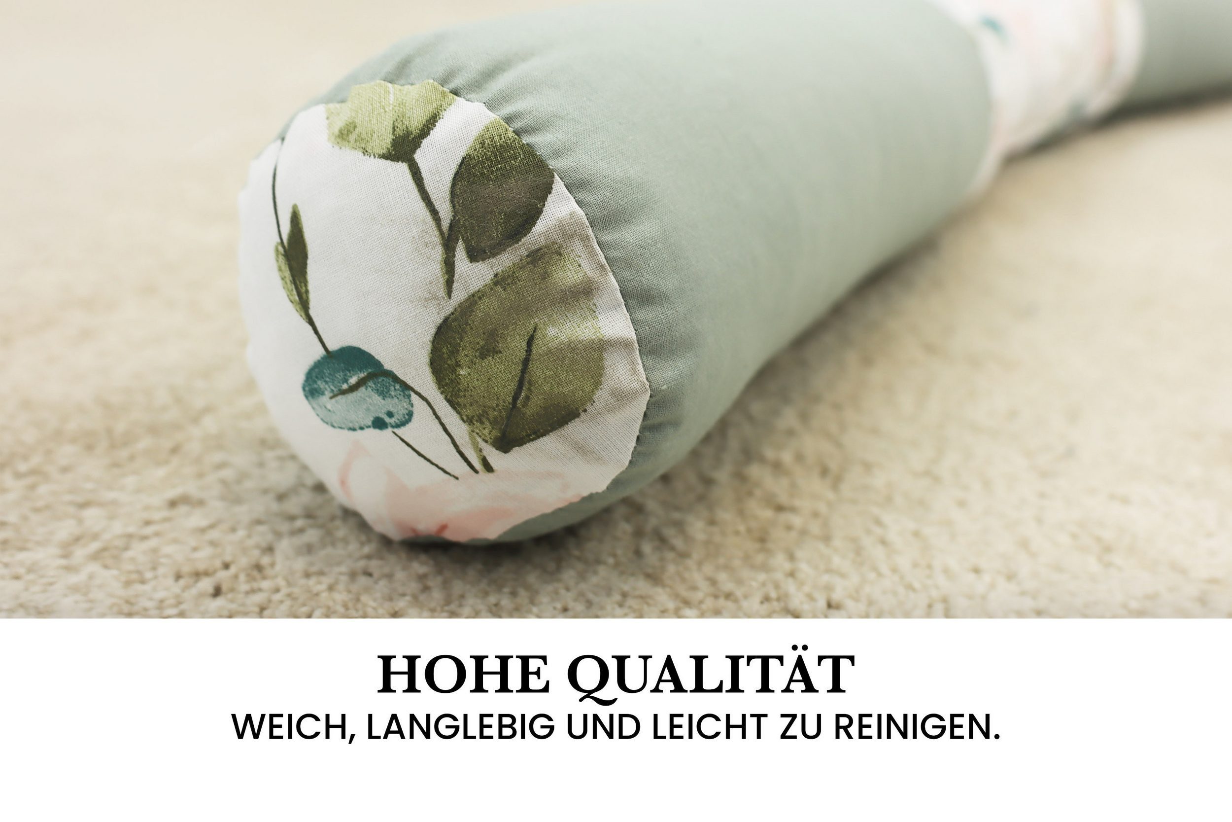 Amilian Nestchenschlange Bettschlange 210cm - Seitenschläferkissen - Nestschlangen, (Nestchenschlange für Kinderbett), Nestchen - Bettumrandung als Kopfschutz - – Bild 4 von 5