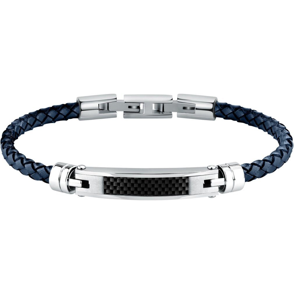 Armband Modernes blaues Lederarmband für Herren Moody SQH61